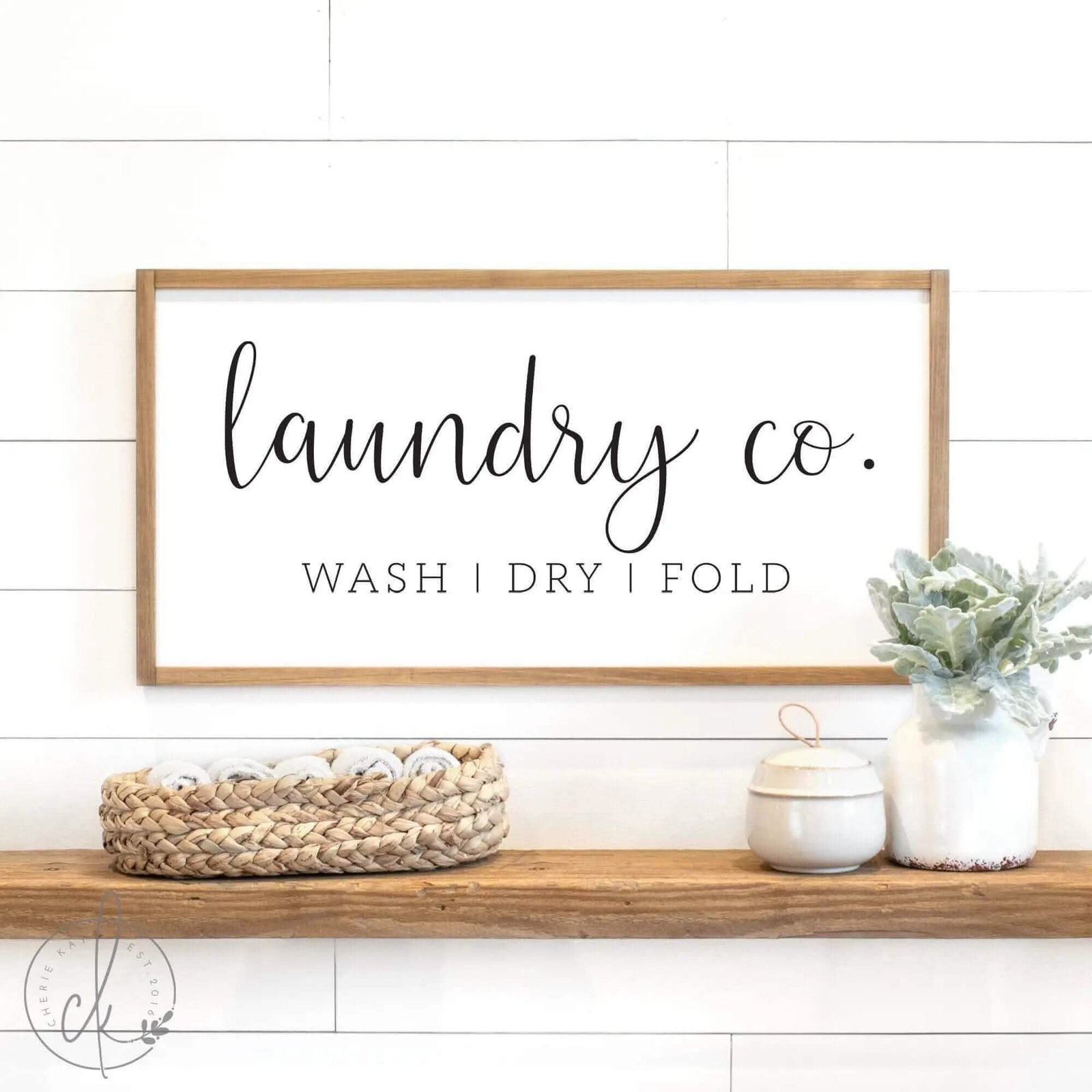 laundry sign | laundry co. sign | wash dry fold sign | laundry room sign | laundry room decor | laundry wall decor