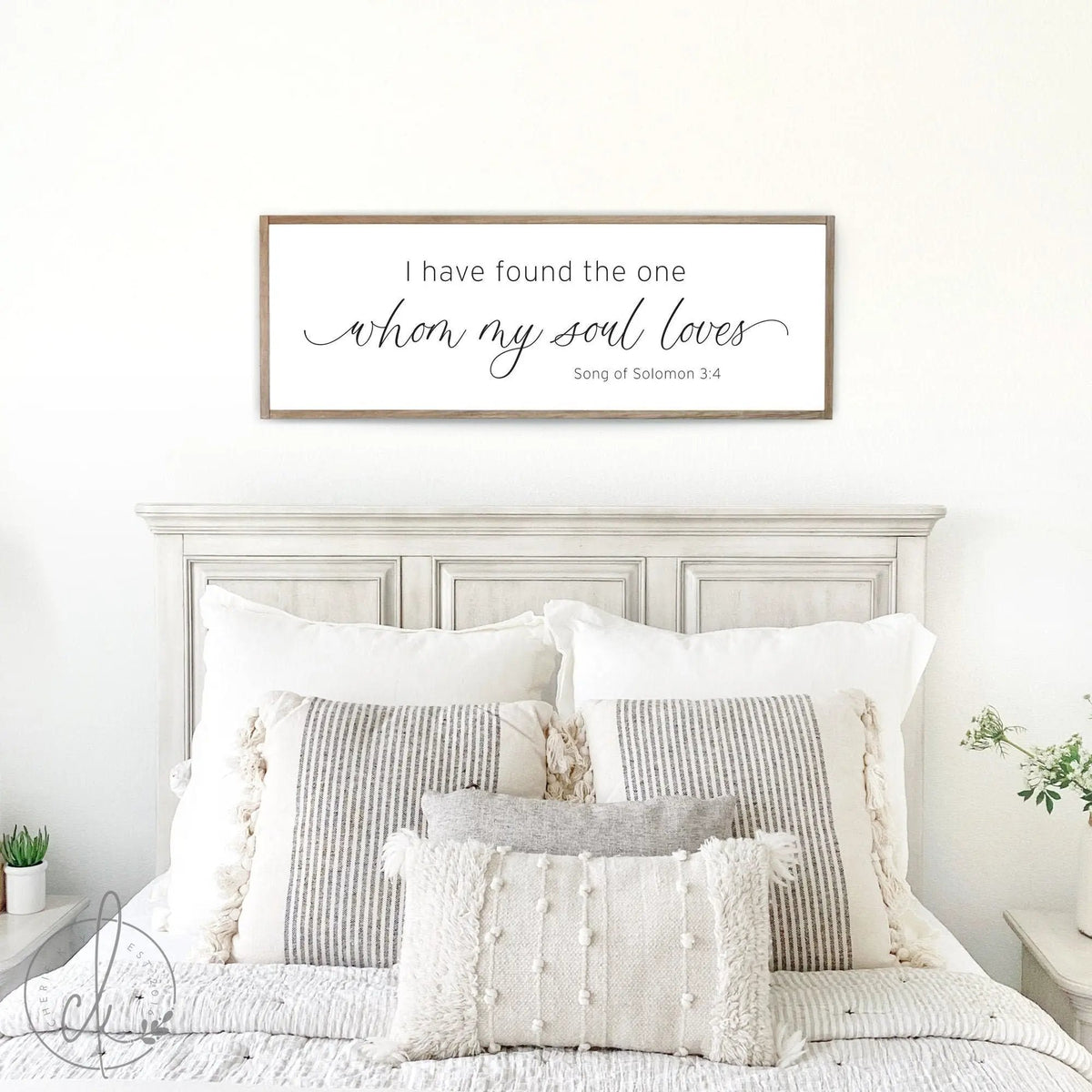 bedroom wall decor | I have found the one whom my soul loves | master bedroom sign | wood sign | bedroom sign | Song of Solomon 3:4 | D2