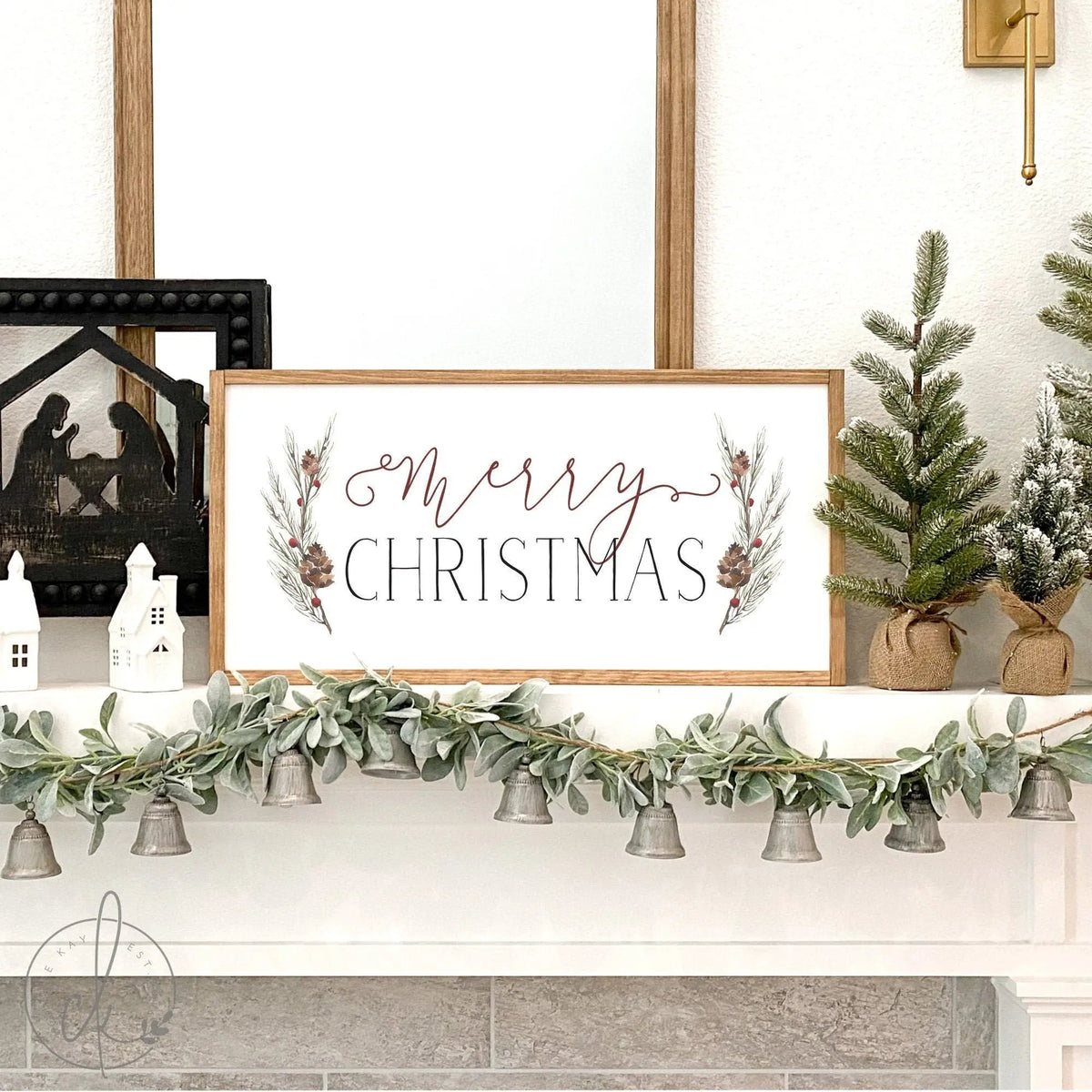 merry christmas sign | christmas sign |  christmas wall decor | christmas home decor | wood framed sign | home decor sign
