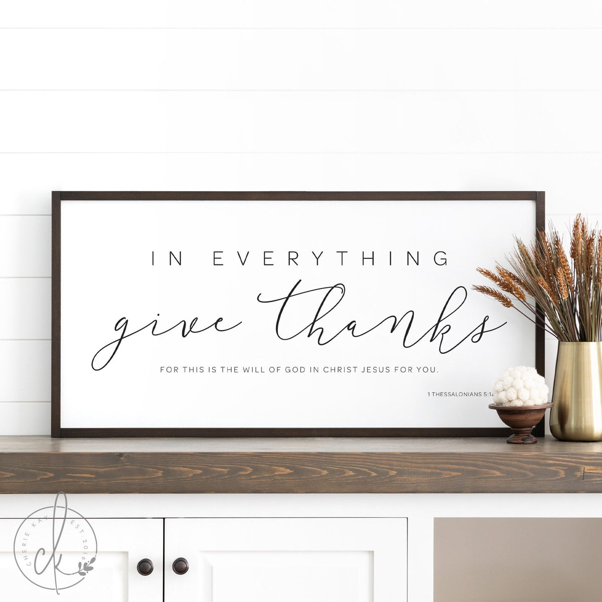 In everything give thanks sign | fall sign |  fall wall decor | signs for fall | wood signs | autumn wall decor