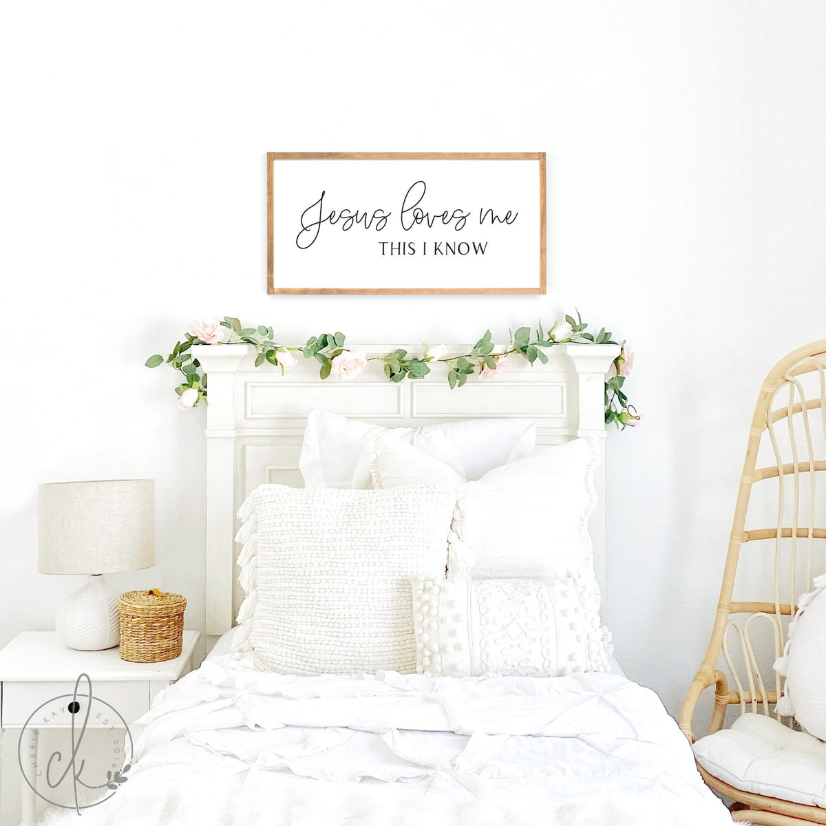 Jesus loves me this I know sign | kids bedroom wall decor | childrens wall decor | nursery wall decor