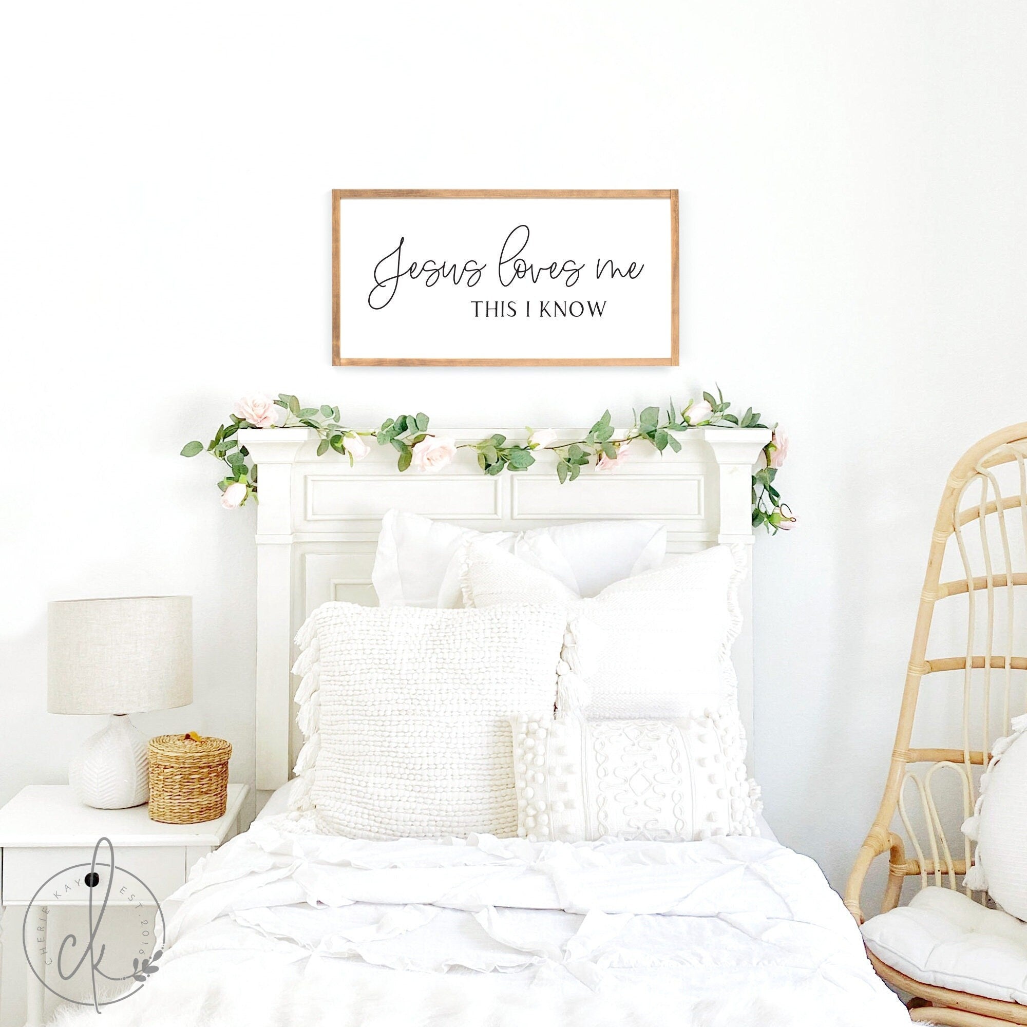 Jesus loves me this I know sign | kids bedroom wall decor | childrens wall decor | nursery wall decor