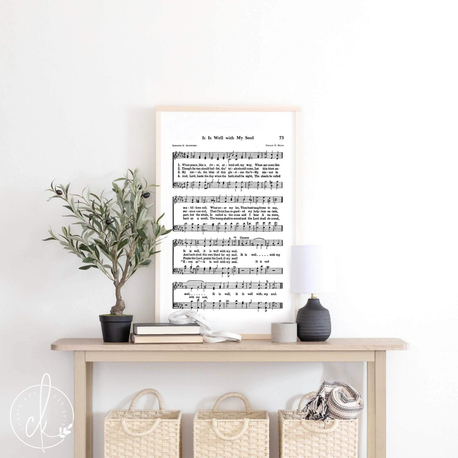 It Is Well With My Soul | Wood Signs | Hymn Wall Decor | Christian Wall Art | Horatio Spafford | Living Room Decor