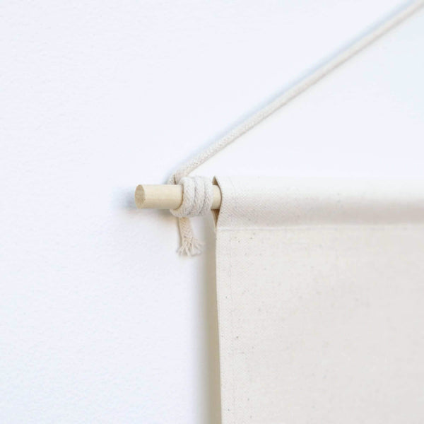 Canvas Print of Shapes on Dowel Rod Hangar