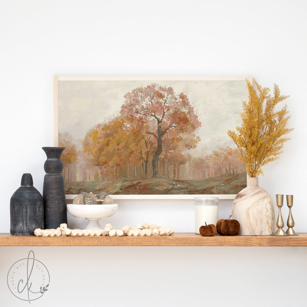 Fall Landscape | Wood Sign | Autumn Decor | Fall Trees Wall Art | Autumn Trees | Thanksgiving Decor | Living Room Wall Art