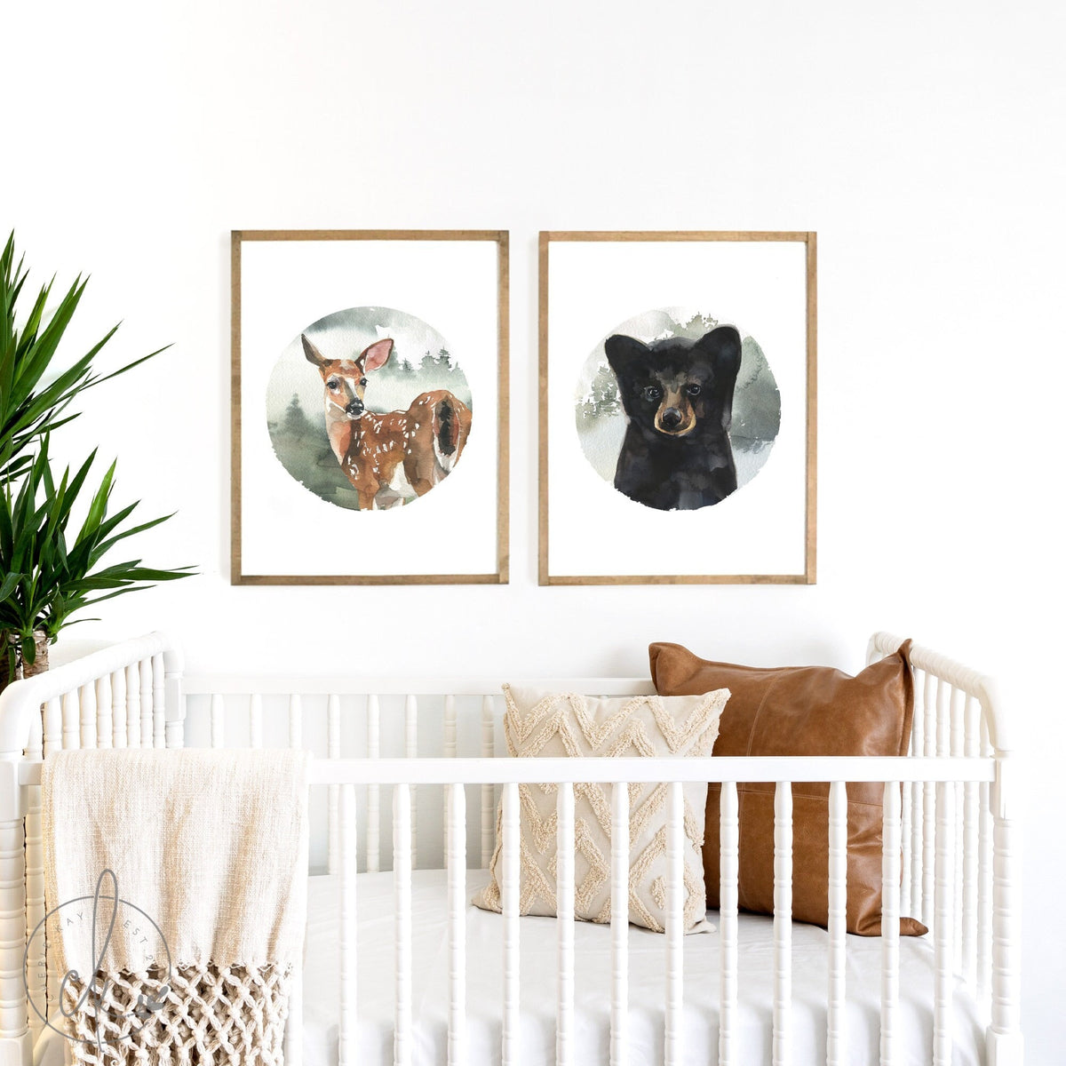 Woodland animal signs | woodland animal wall decor | nursery animal wall decor | watercolor woodland babies