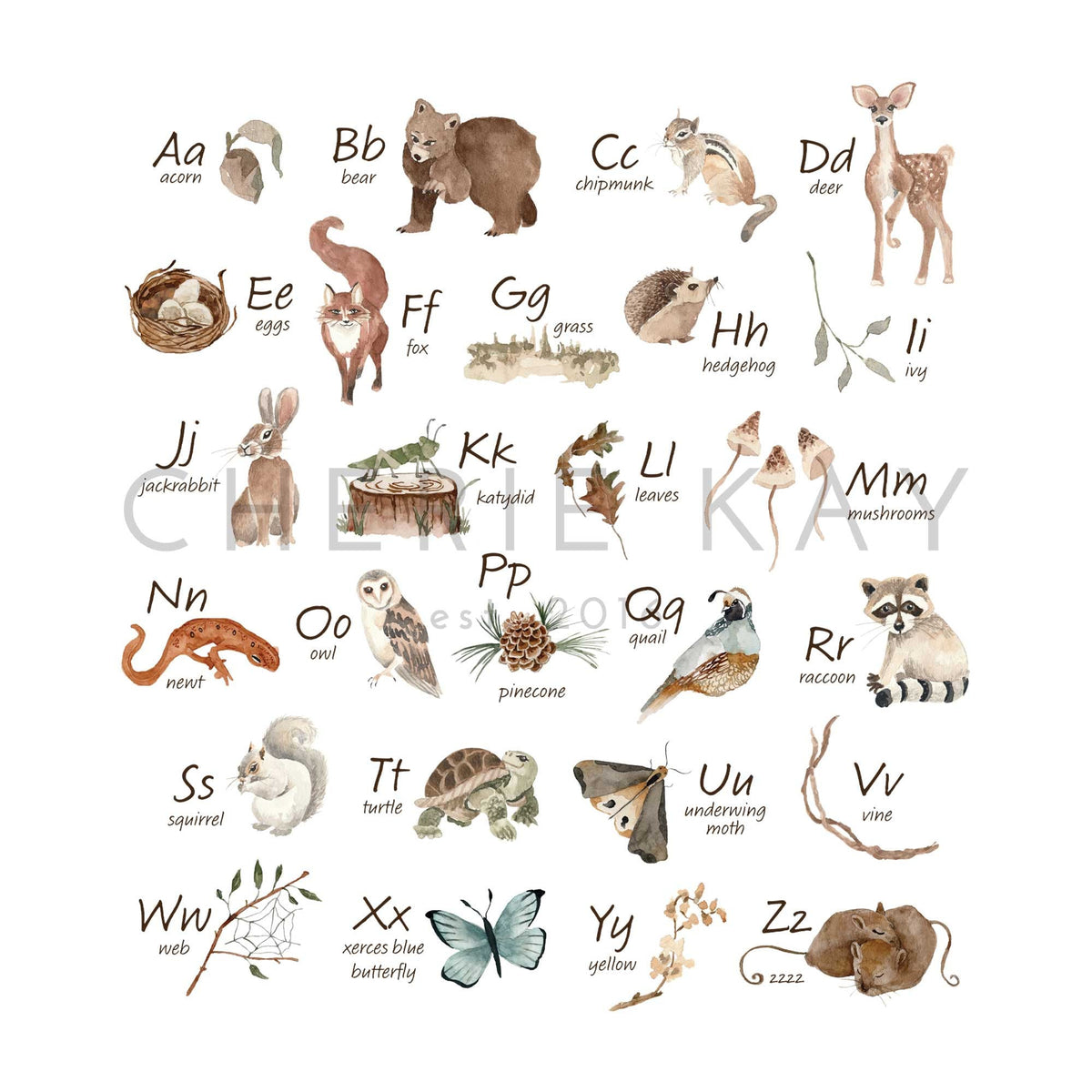 Woodland Alphabet