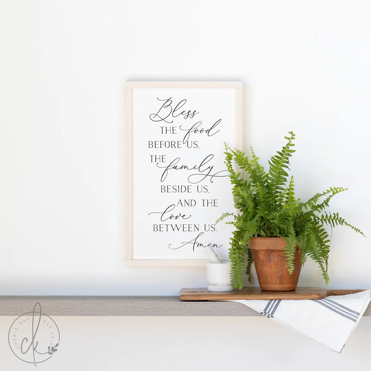 dining room sign | bless the food before us sign | dining room wall decor | sign for kitchen | farmhouse wall decor | kitchen wood sign