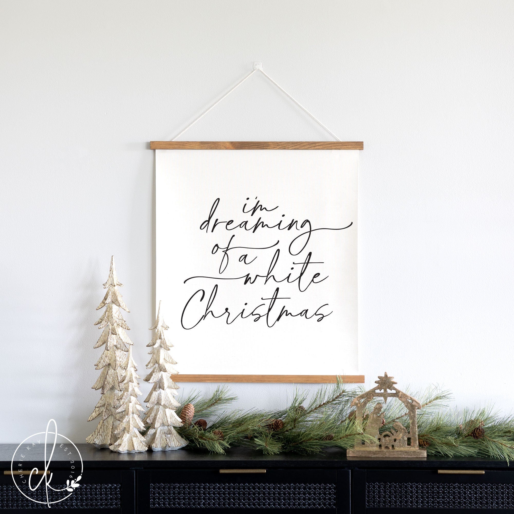 I'm Dreaming Of A White Christmas | Wall Hanging | Christmas Decor For Living Room | Holiday Decor | Christmas Sign | Farmhouse Decor