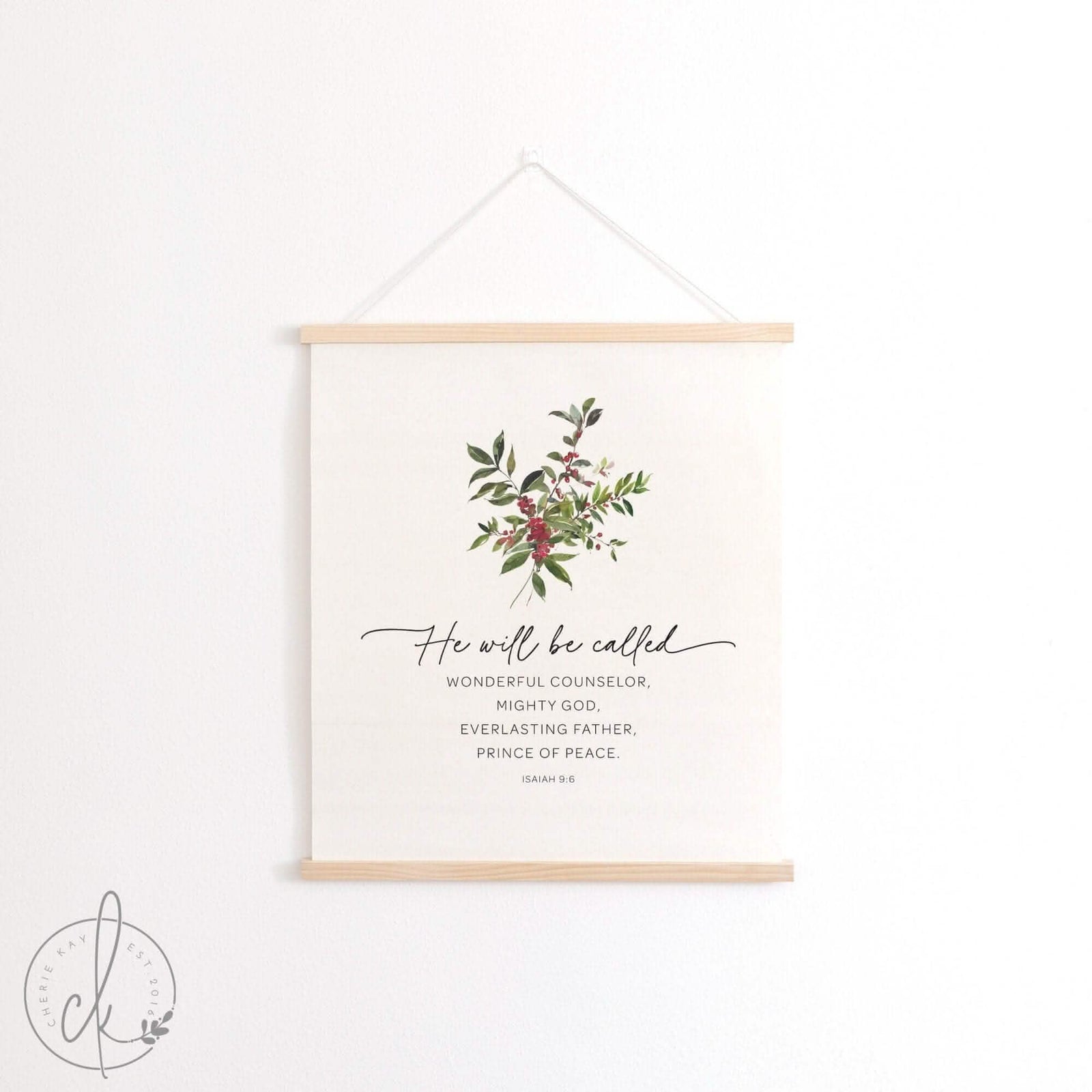 He Will Be Called Wonderful Counselor, Mighty God, Everlasting Father, Prince of Peace | Wall Hanging | Christmas Decor | Holiday Decor