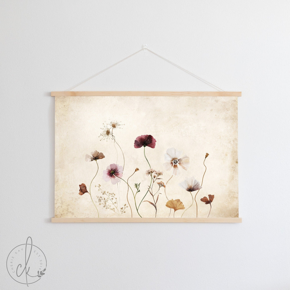 Autumn Wildflowers | Wall Hanging | Floral Nursery Decor | Living Room Decor | Floral Wall Art | Girl Nursery Decor | D1