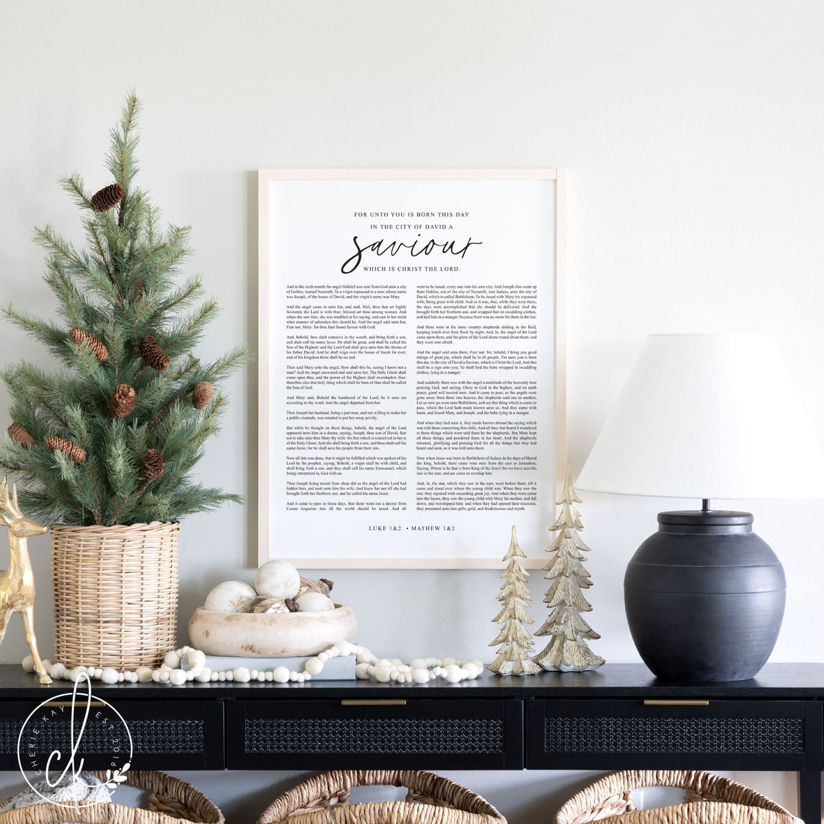 Christmas Story | Wood Sign | Christmas Wall Decor | Farmhouse Christmas | Christian Christmas | Christmas Scripture
