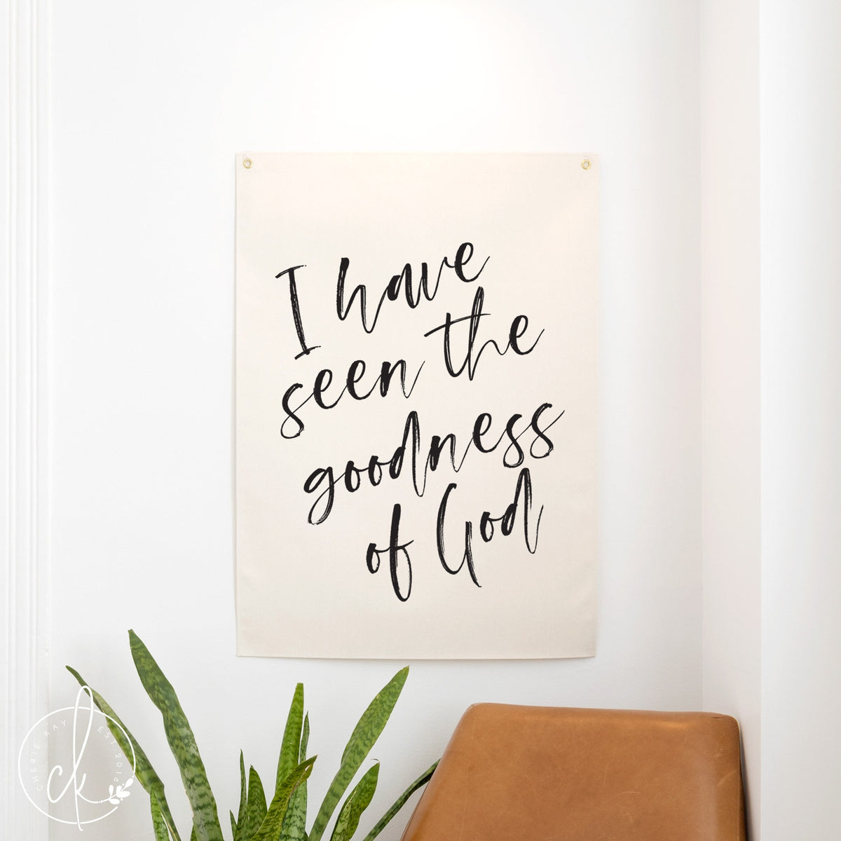 I Have Seen The Goodness Of God | Fabric Wall Hanging | Christian Home Decor | Scripture Art | Living Room Decor