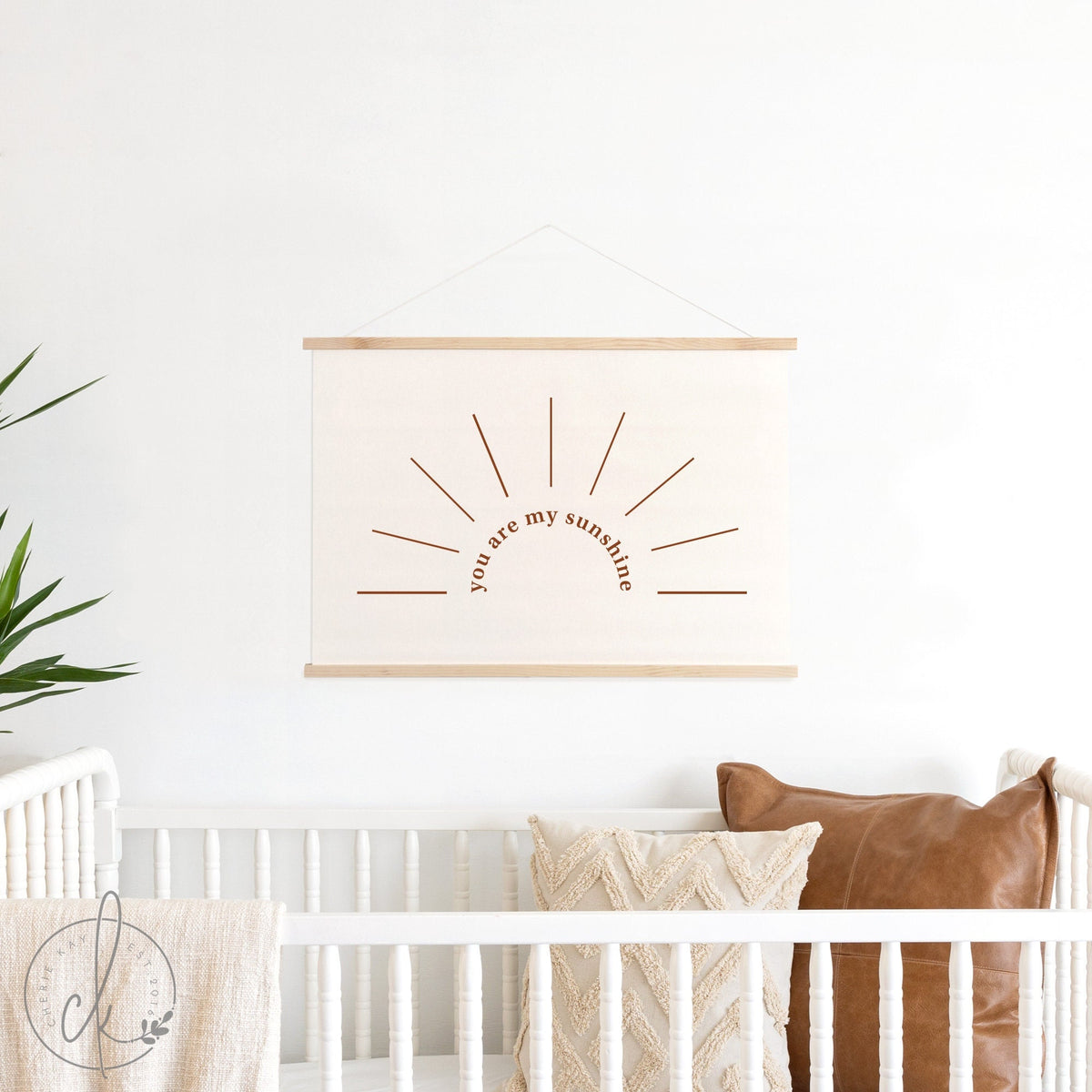 You Are My Sunshine | Fabric Wall Hanging | Baby Shower Gift | Nursery Decor | Nursery Wall Art | Boho Wall Decor | Sunshine Wall Art | D2