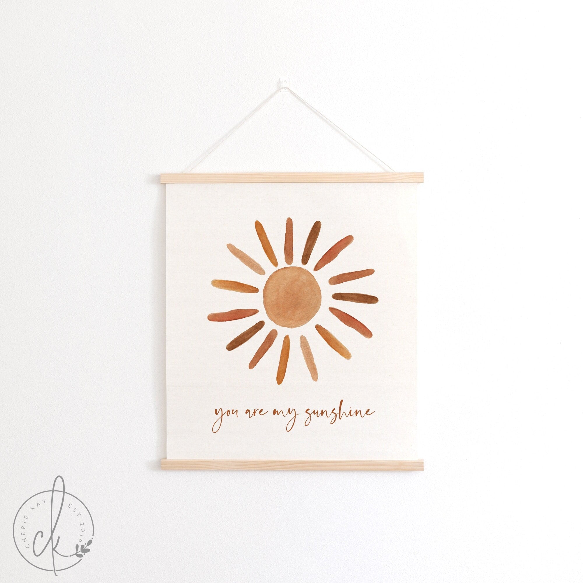 You Are My Sunshine | Fabric Wall Hanging | Nursery Decor | Baby Room Decor | Boho Nursery Wall Decor