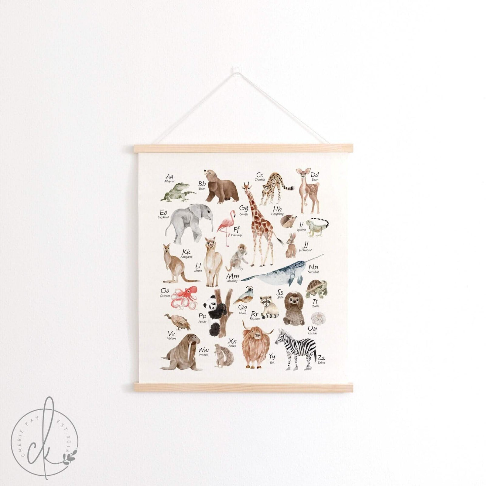 Animal Alphabet | Fabric Wall Hanging | Kids Room Decor | Playroom Wall Decor | Classroom Decor | Canvas Art | ABC Sign | Home School Decor