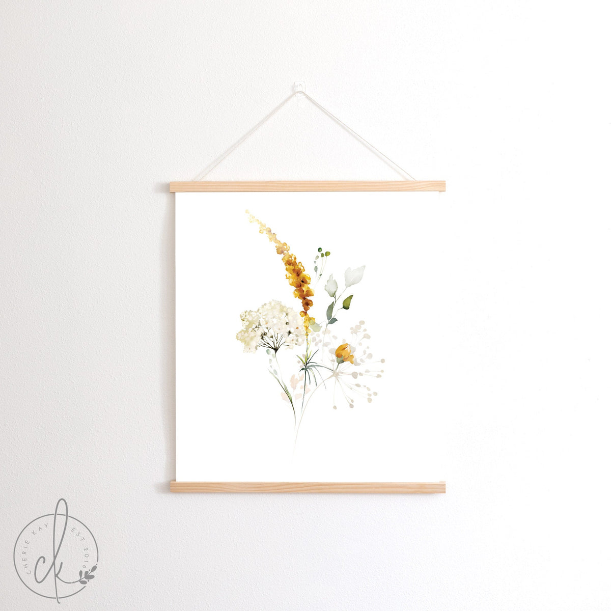 Wild Flower Bouquet | Canvas Wall Art | Botanical Wall Art | Living Room Wall Decor | Nursery Wall Art A