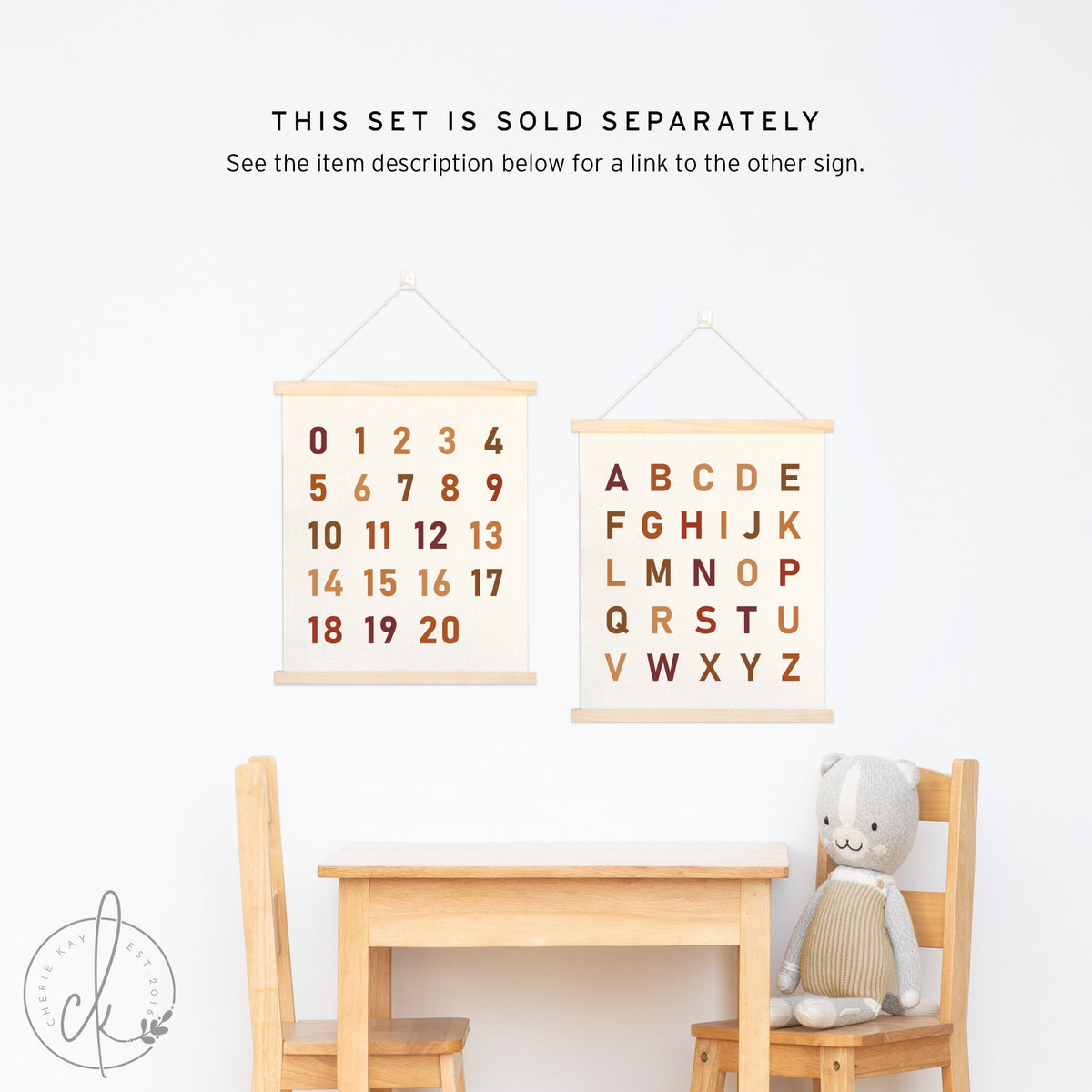 Boho 123 Sign | Numbers Canvas | Fabric Wall Hanging | Kids Room Decor | Playroom Wall Decor | Classroom Decor | Homeschool Decor