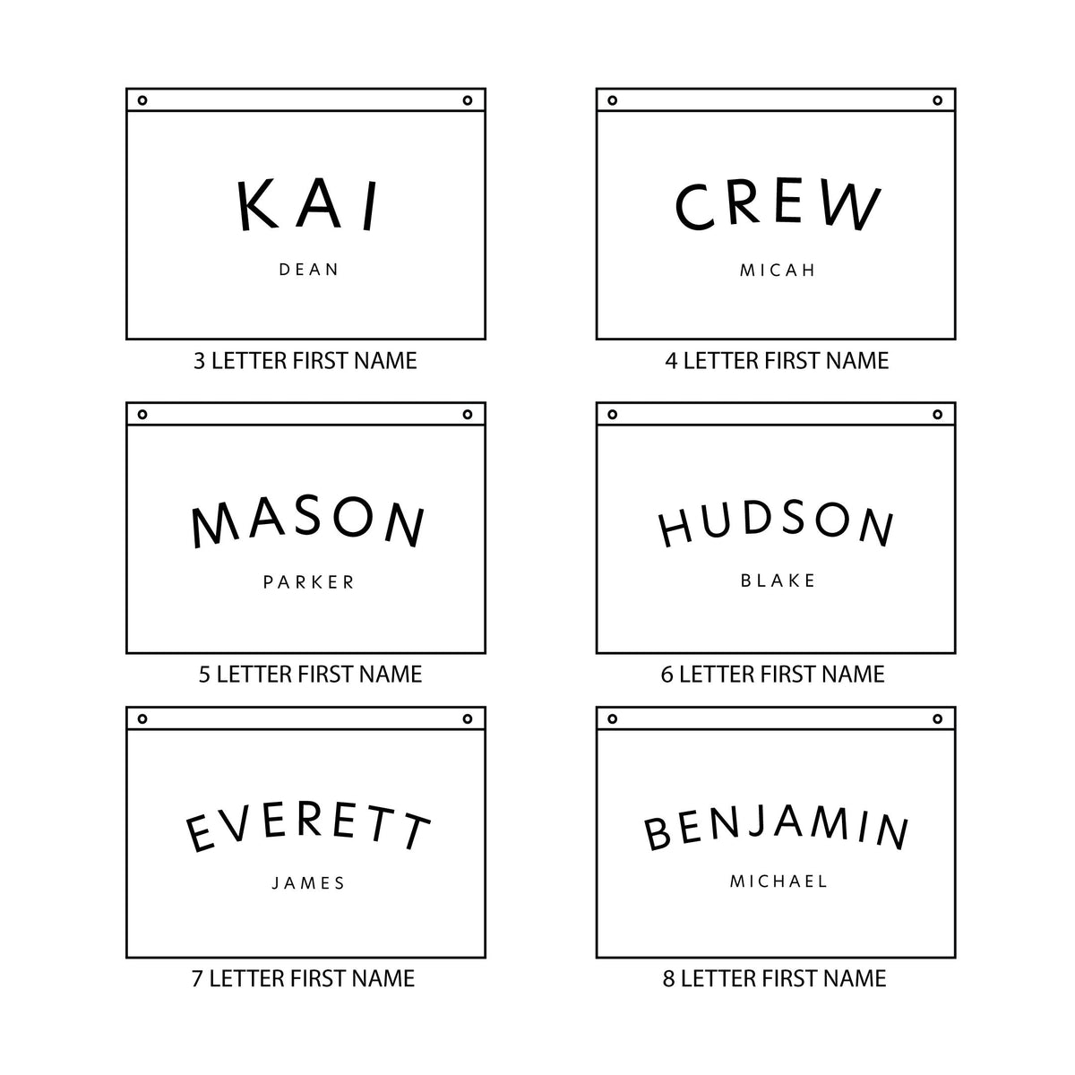 Custom Baby Name | Canvas Flag | D2