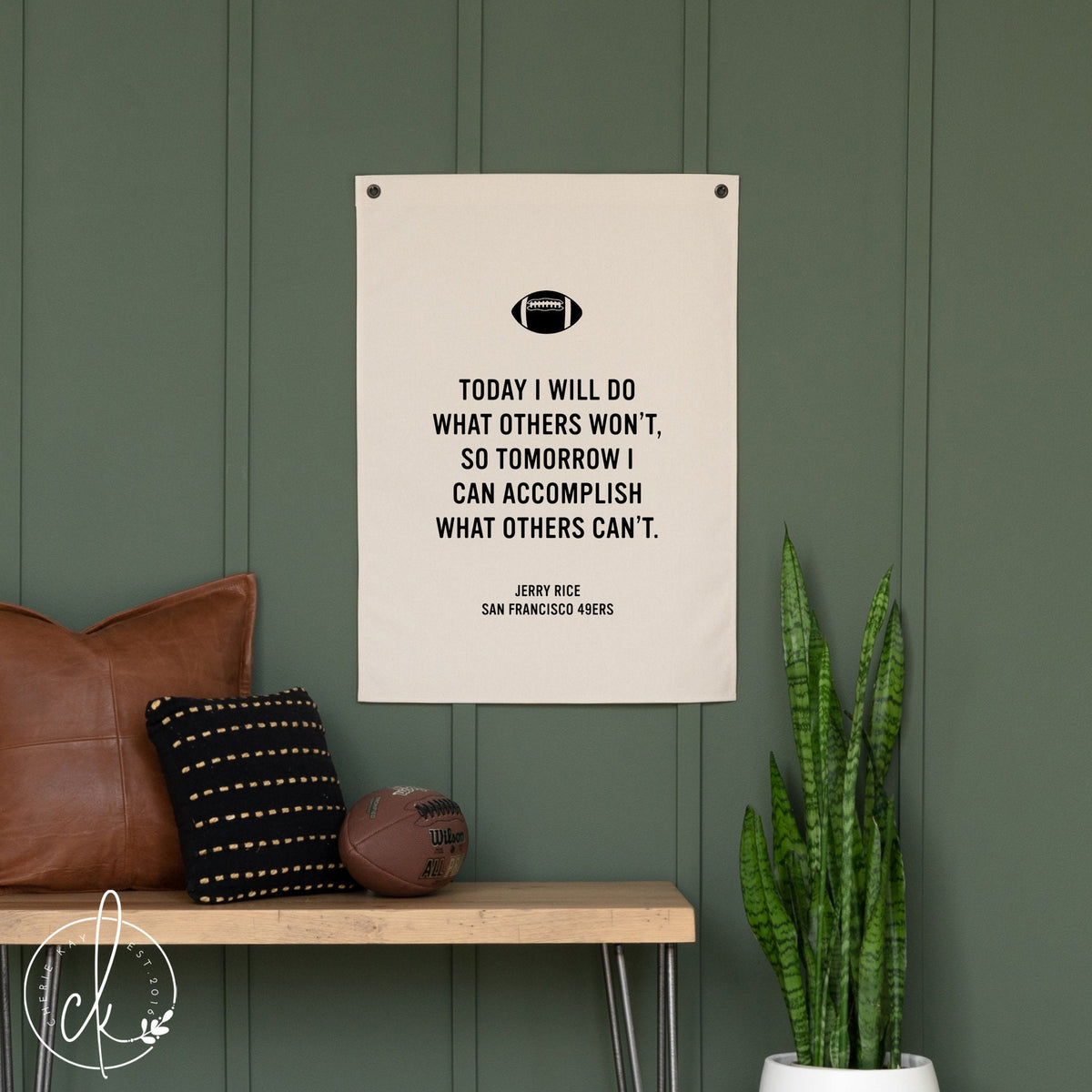 Today I Will Do What Others Won&#39;t | Canvas Banner | Boys Room Decor | Kids Room Wall Art | Inspirational Decor | Motivational Quote