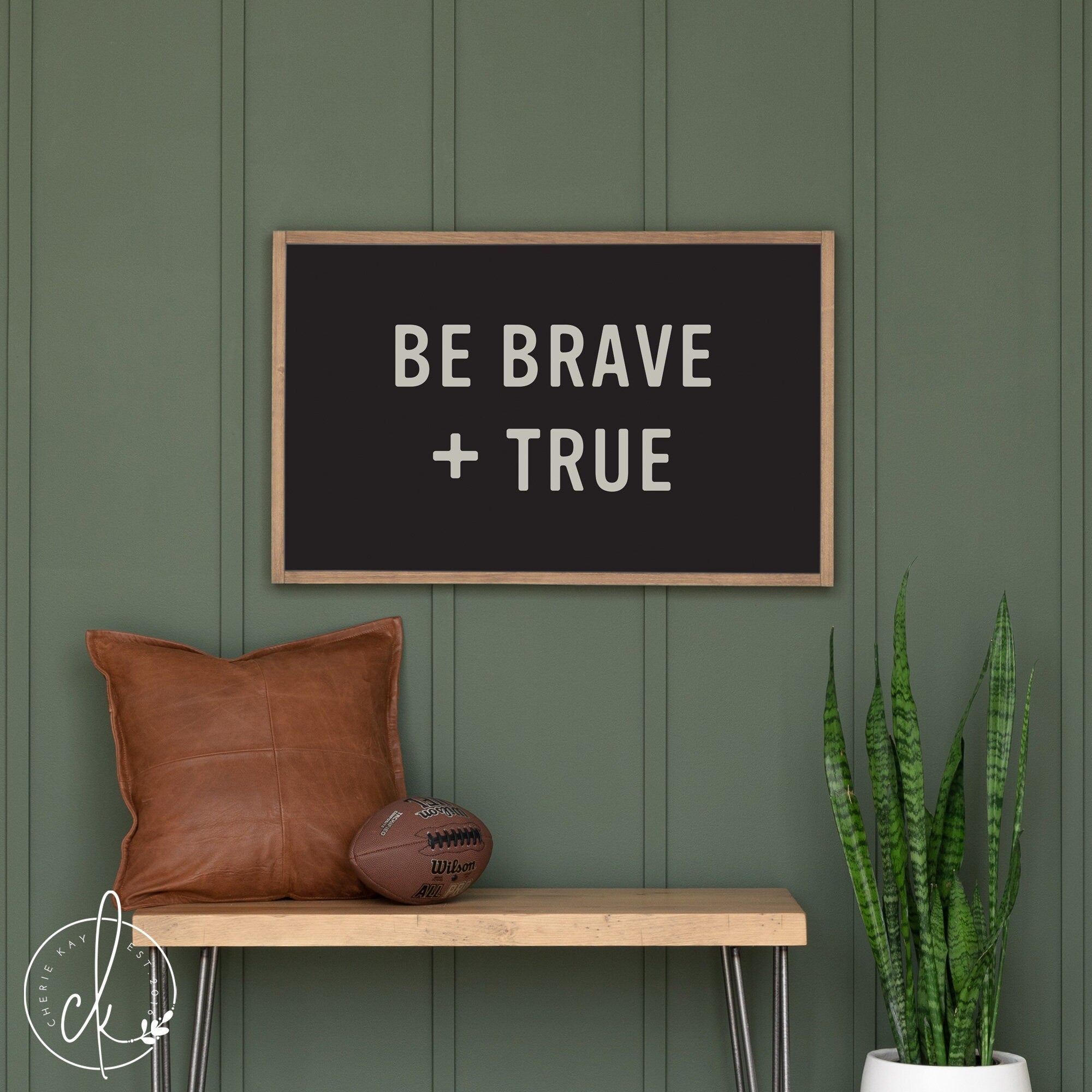 Be Brave + True | Wood Sign | Boys Room Decor | Kids Room Wall Art | Office Wall Decor | Living Room Decor