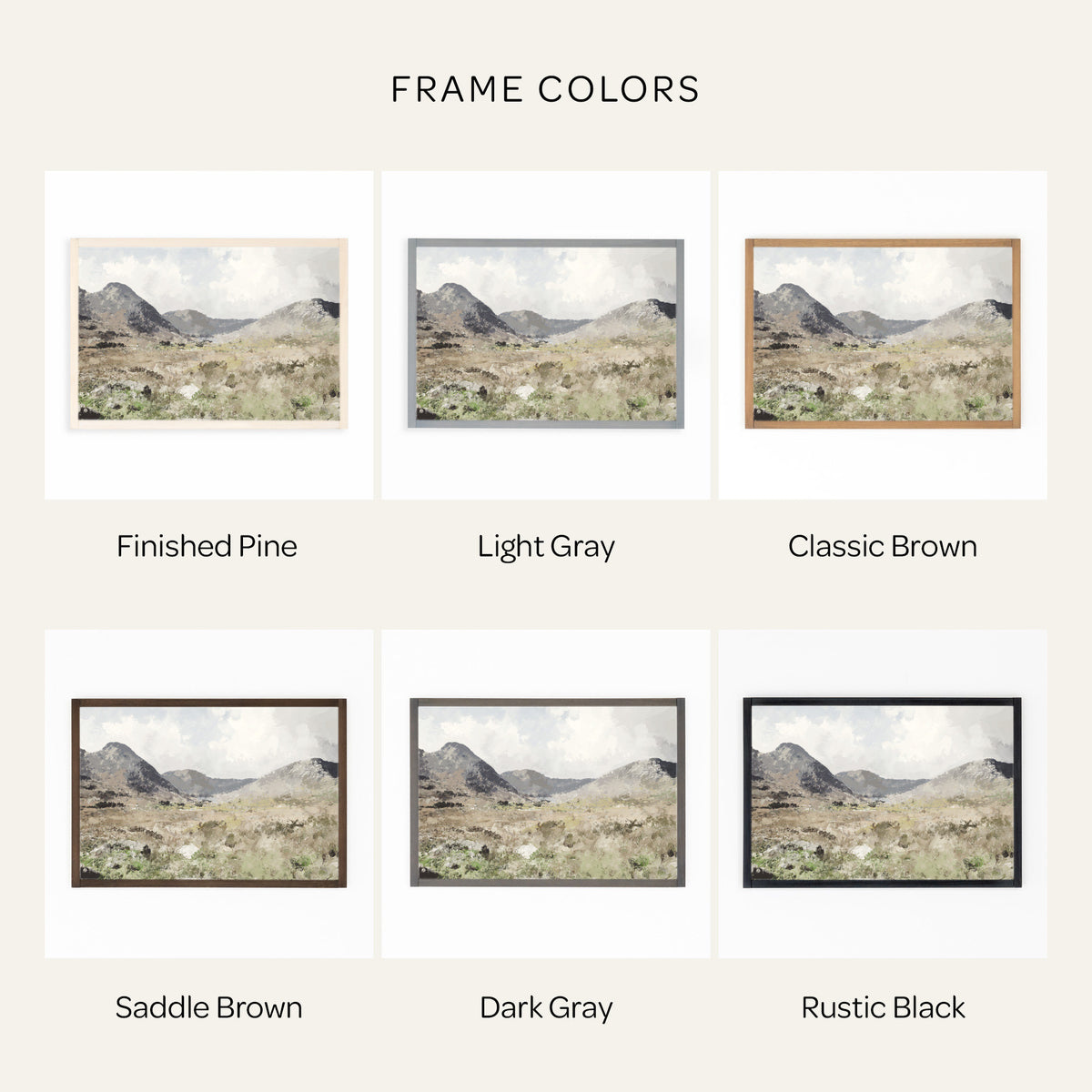 mountain wall art | mountain landscape art | framed wall art | Mountain View | W21