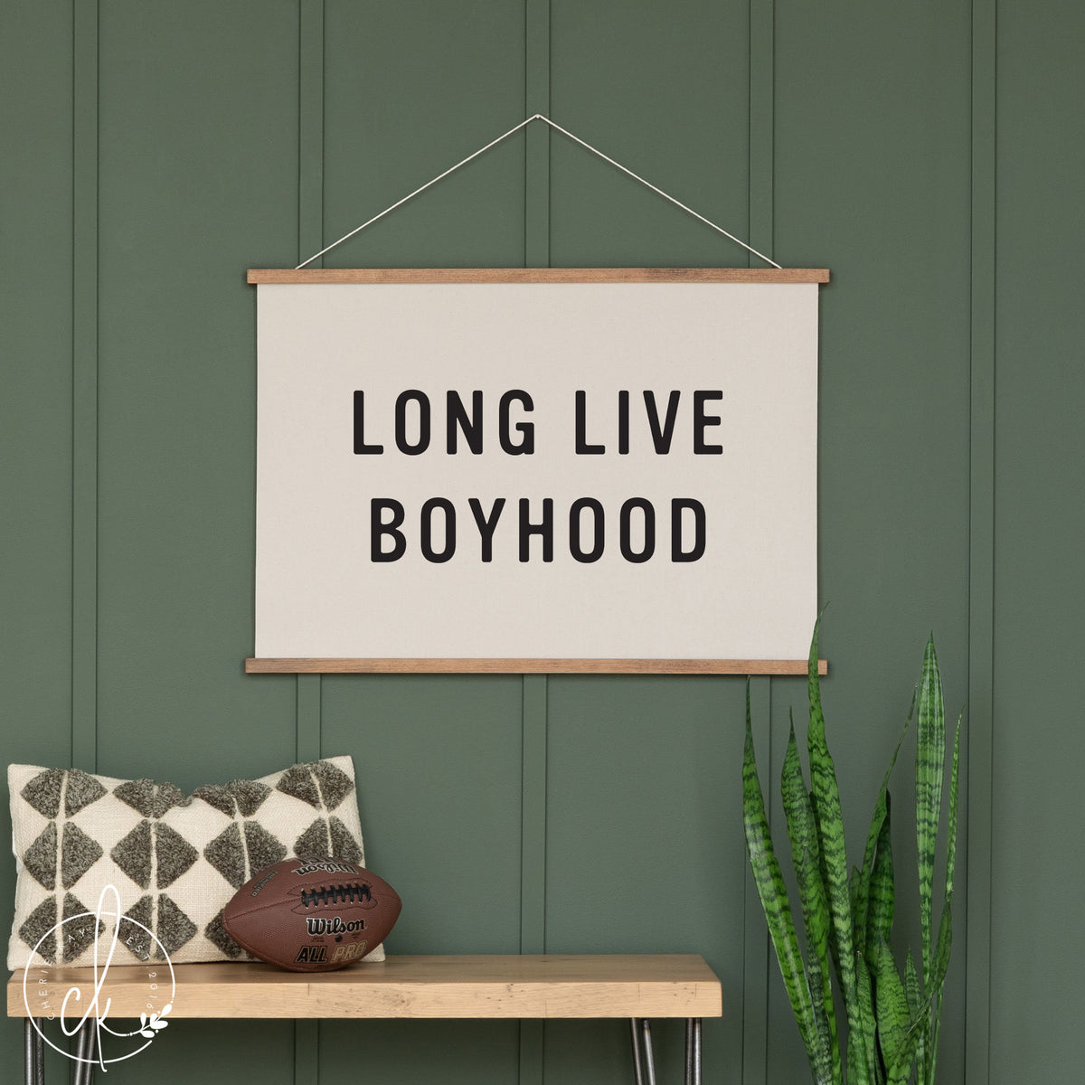 Long Live Boyhood | Canvas Wall Hanging | Boy Room Decor | Nursery Decor | Kids Room Decor