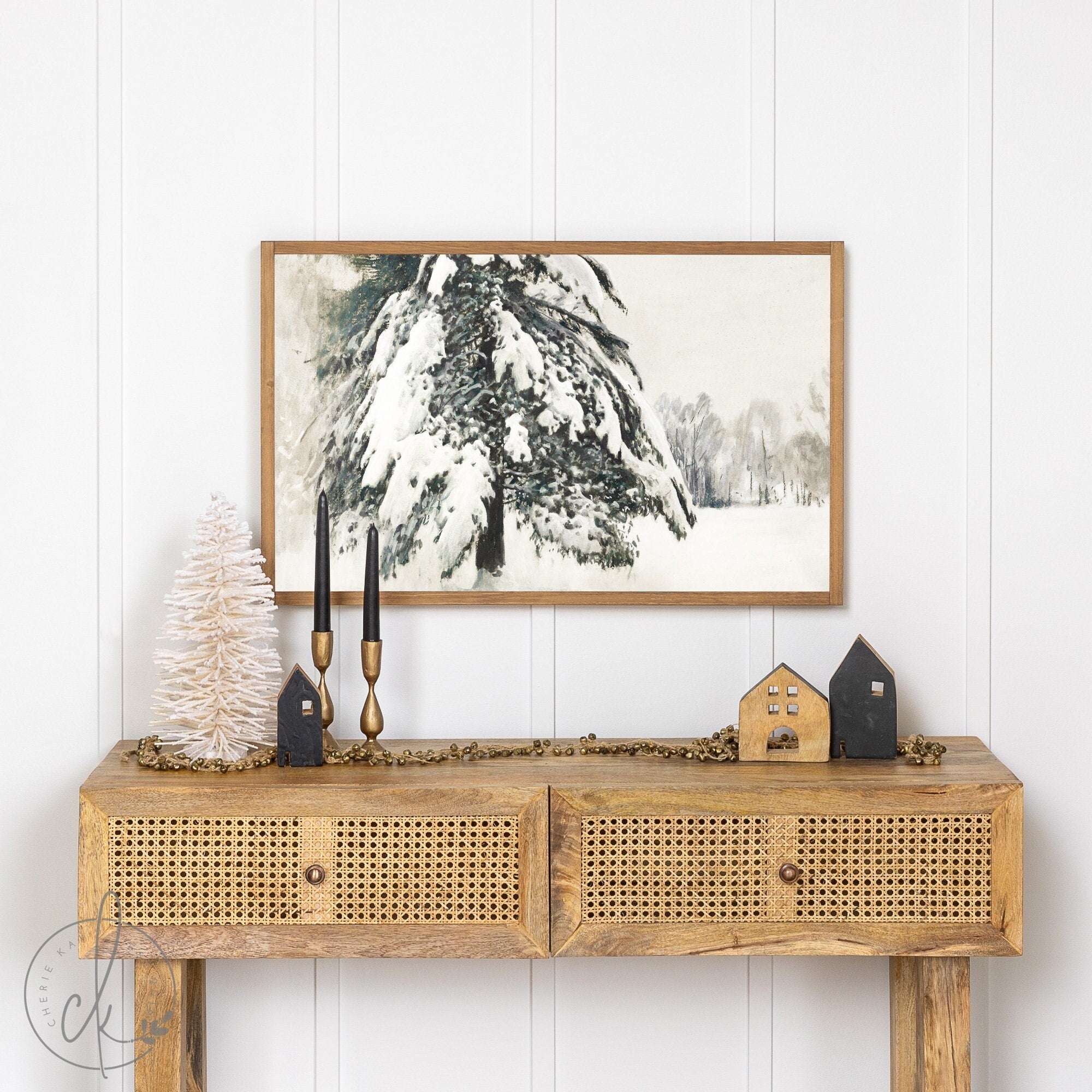 Snowy Pine Tree | W10