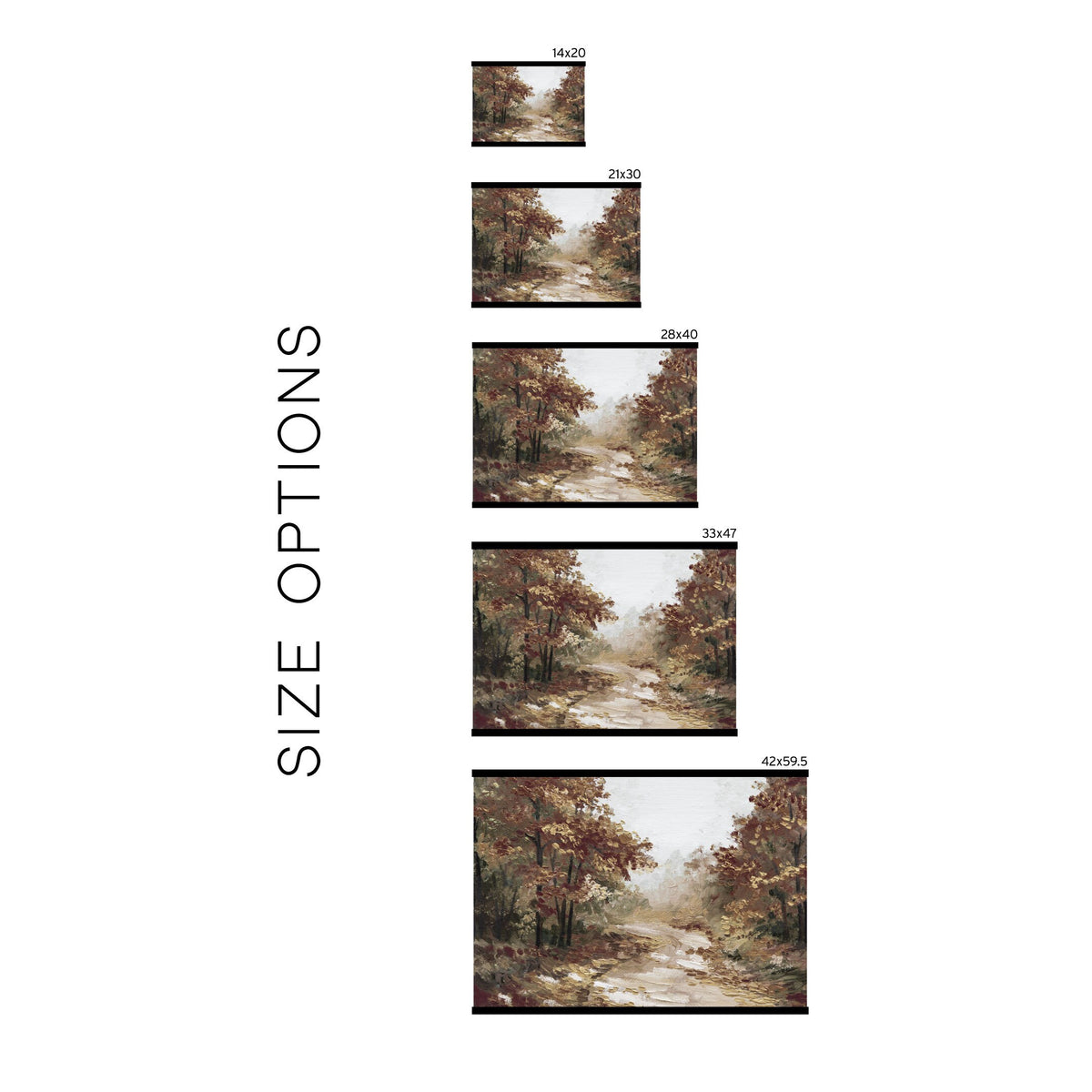 Autumn Trees Painting | Fall Wall Decor | Canvas Tapestry | Fabric Wall Hanging | Living Room Wall Decor | Autumn Wall Art | T1
