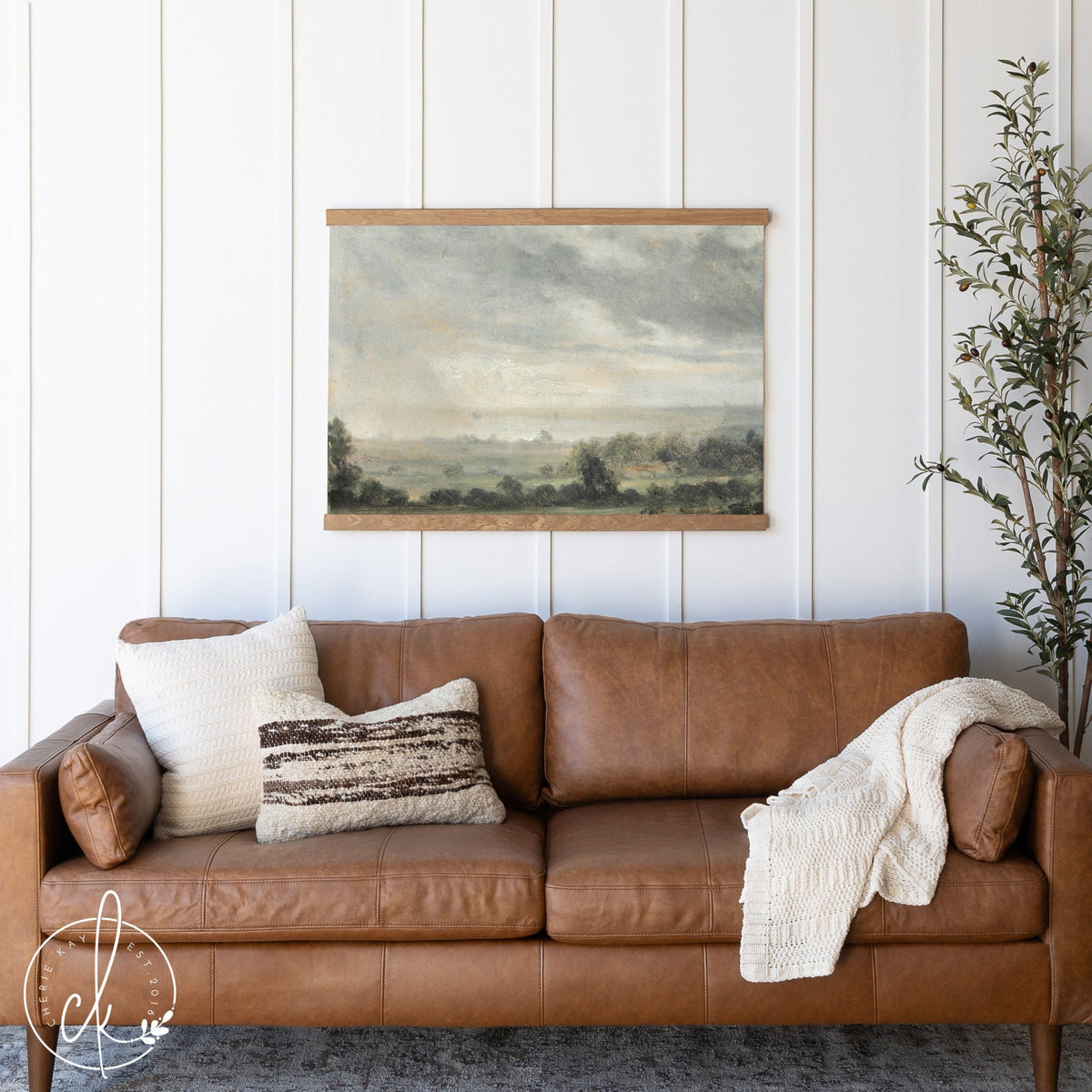 Landscape Art | Vintage Wall Decor | Canvas Tapestry Wall Art | Fabric Wall Hanging | Living Room Wall Decor
