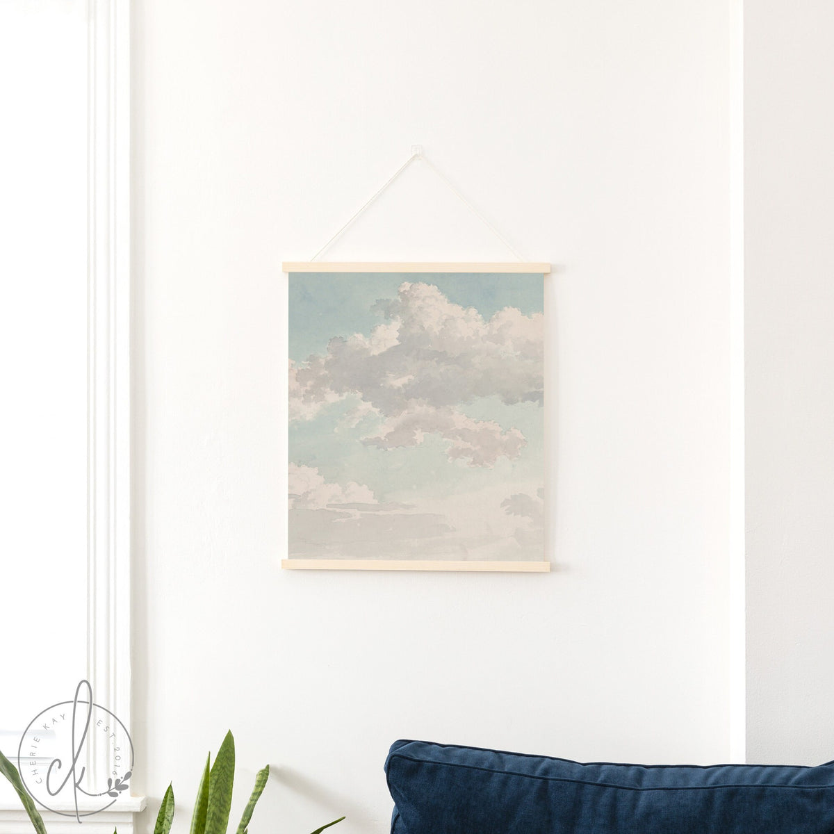 Cloud Painting | Canvas Art | Sunny Sky Painting | Entryway Wall Decor | Living Room Wall Art
