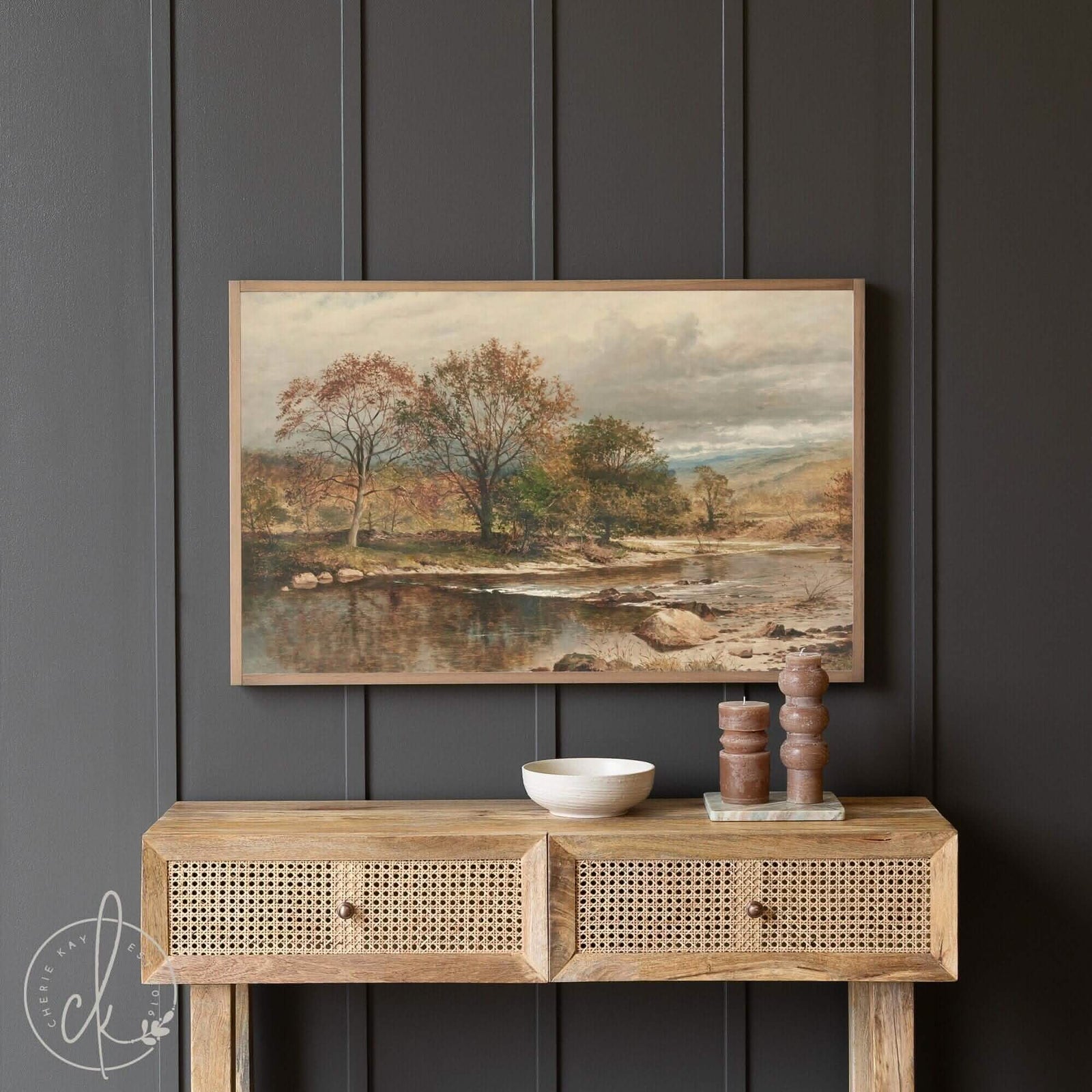 Fall Foliage Wall Art | Framed Wall Art | Living Room Decor | Fall Home Decor |Autumn Trees Painting