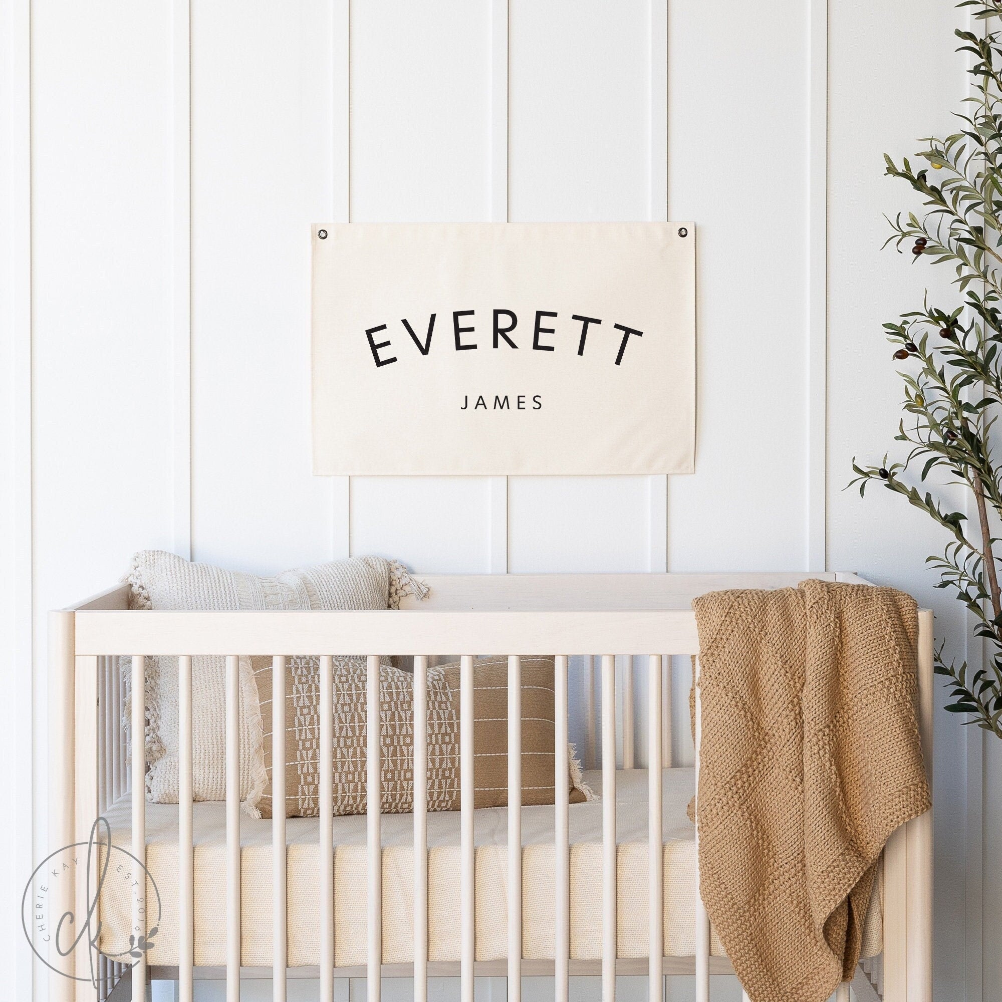 Custom Baby Name | Canvas Flag | D2