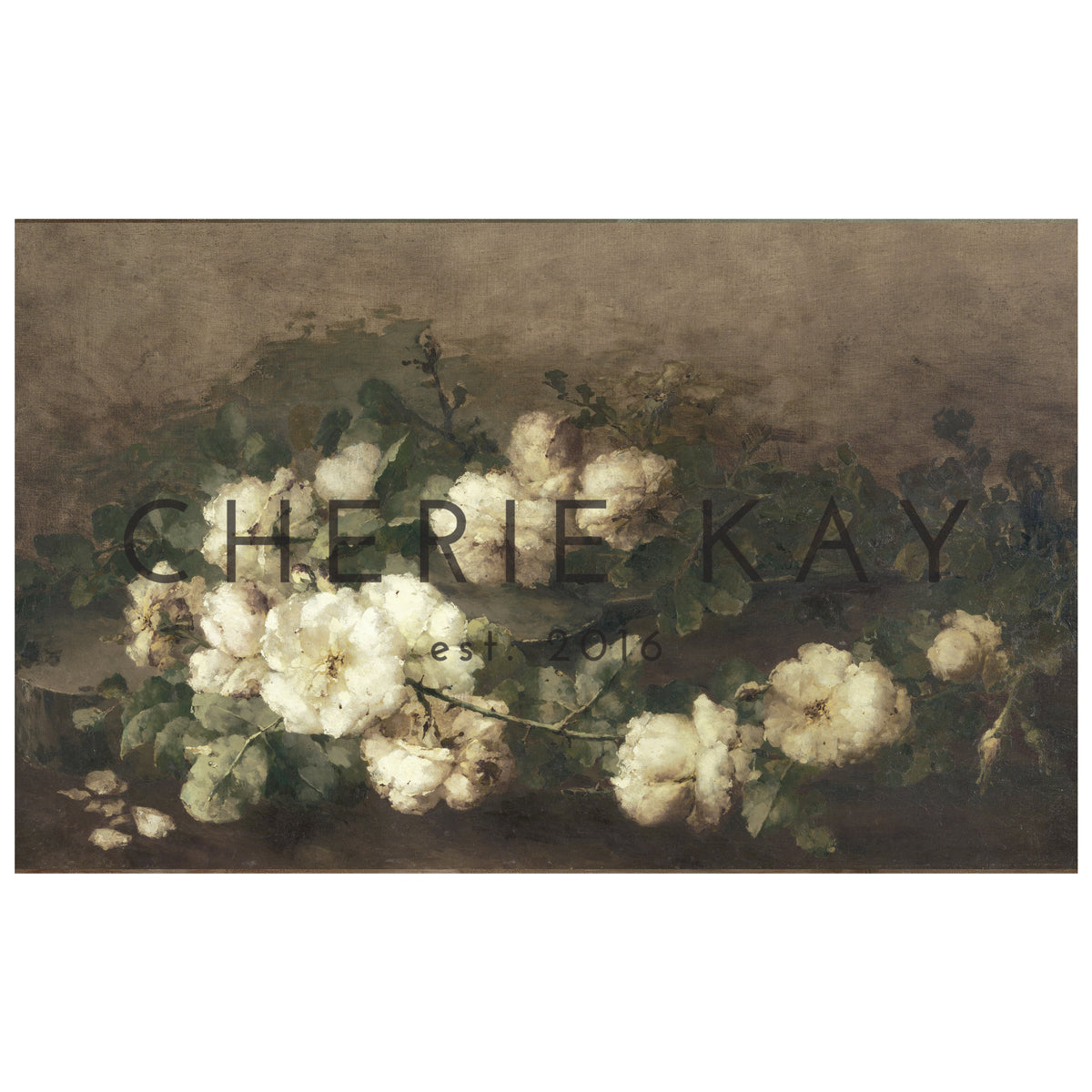 White Bouquet Painting | W27