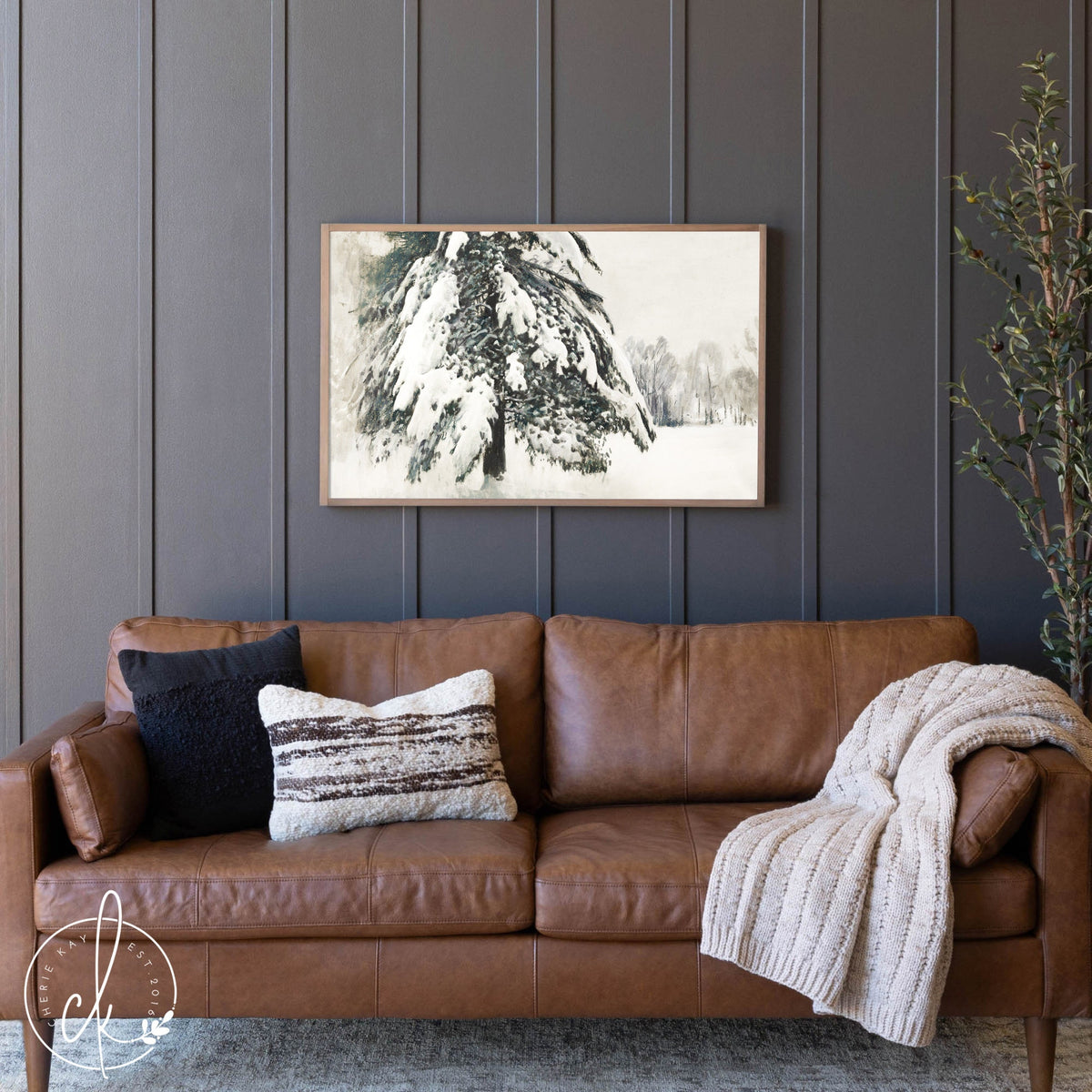 Snowy Pine Tree | W10
