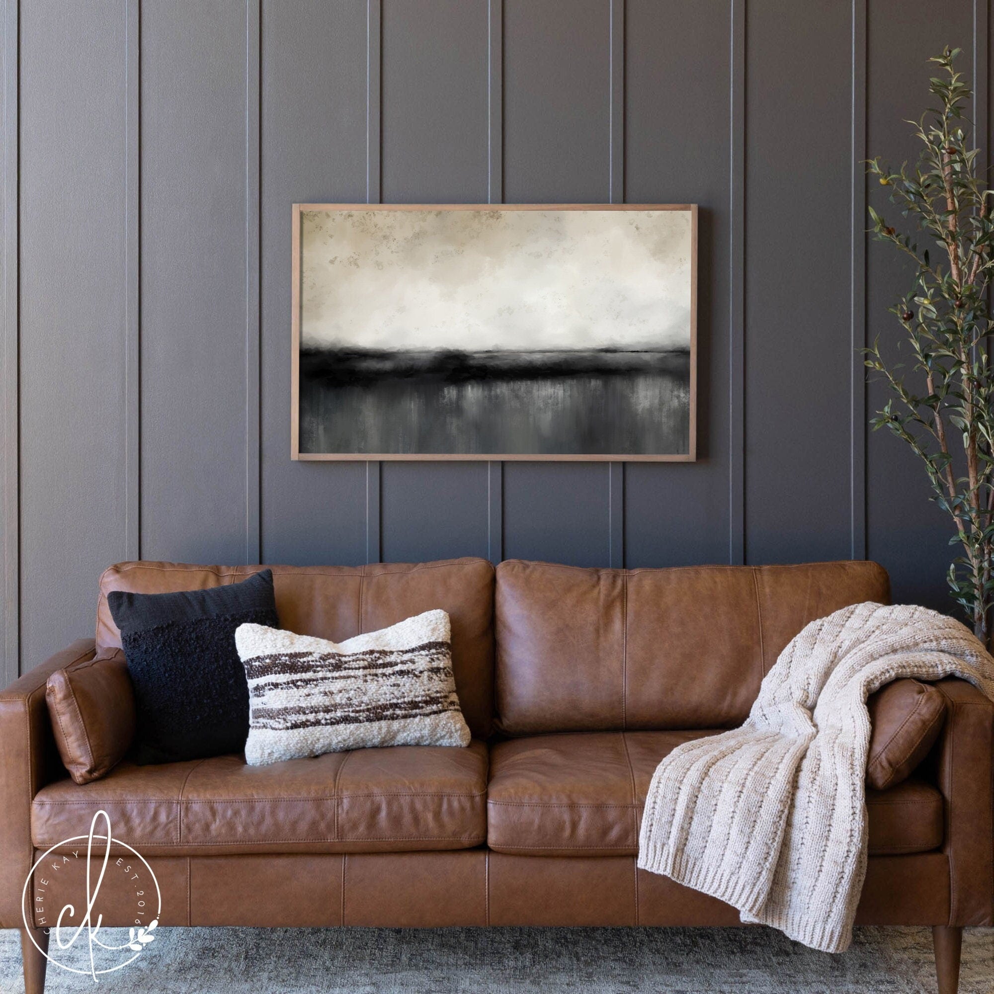 Abstract Horizon | Framed Wall Art | Bedroom Wall Decor | Wood Signs | Minimalist Landscape | Abstract Landscape Art | On The Horizon