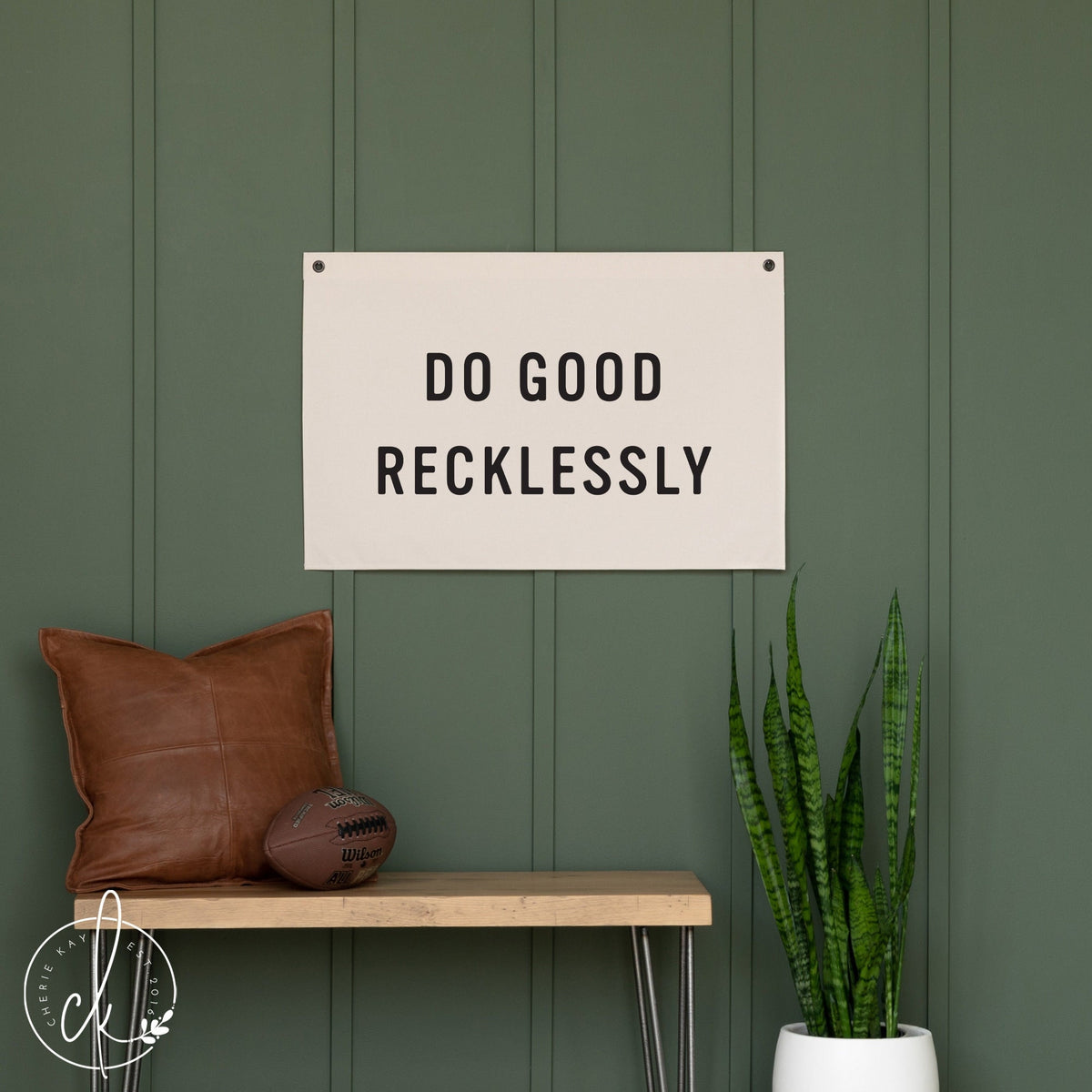 Do Good Recklessly | Canvas Flag | Kids Room Wall Decor | Playroom Decor | Fabric Wall Hanging | Kids Artwork | Classroom Decor