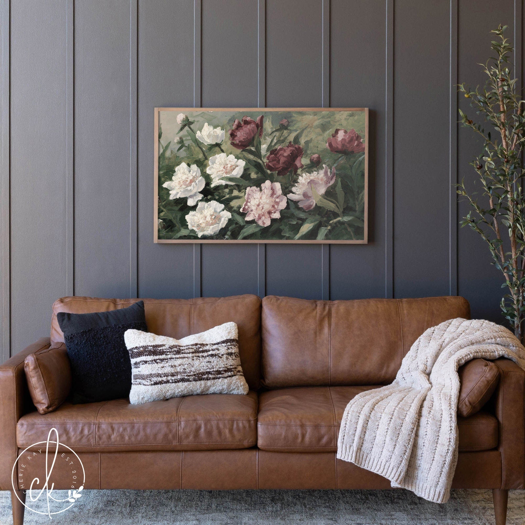 Vintage Floral Wall Art | Vintage Botanical Painting | Framed Wall Art | Living Room Decor | Bedroom Wall Art