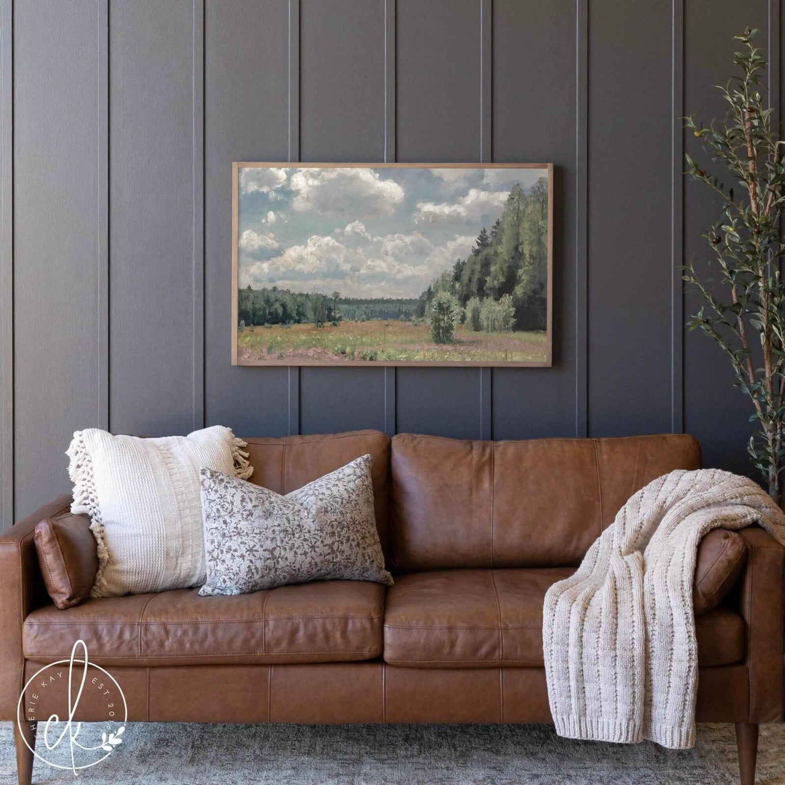 Summer Summer Meadow Painting | Wildflower Field Wall Art | Wood Framed Wall Art | Living Room Decor | Large Wall ArtMeadow Painting | Wildflower Wall Art | Landscape Art | Framed Wall Art | Living Room Decor | Large Wall Art