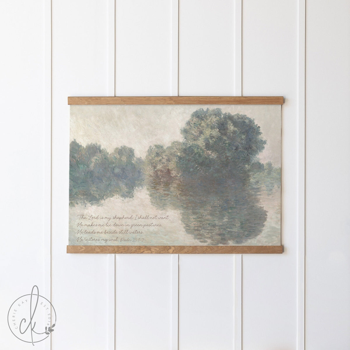 The Lord Is My Shepherd | Bible Verse Art | Muted Canvas Art | Entryway Wall Art | Scripture Canvas | Psalm 23