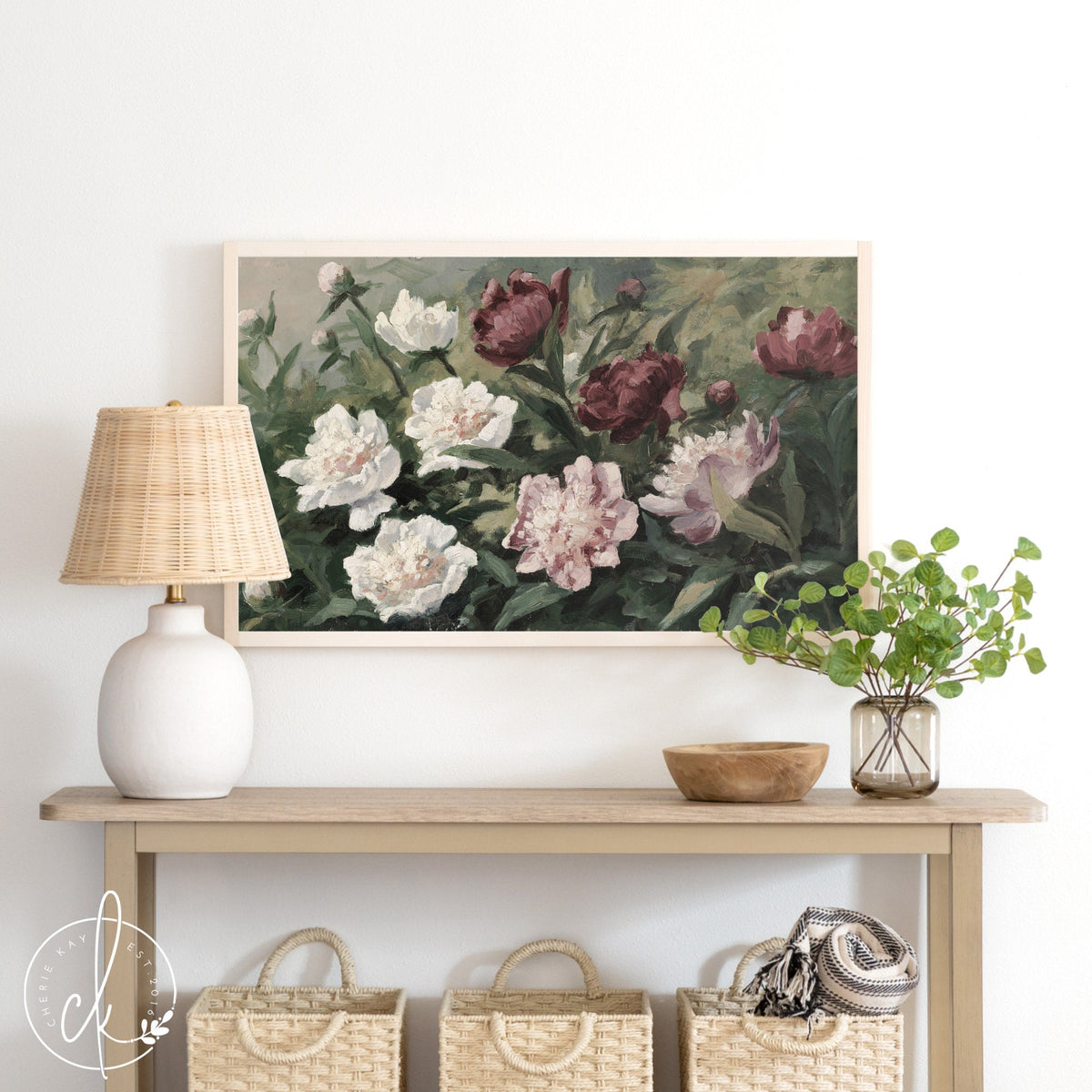 Vintage Floral Wall Art | Vintage Botanical Painting | Framed Wall Art | Living Room Decor | Bedroom Wall Art | W62