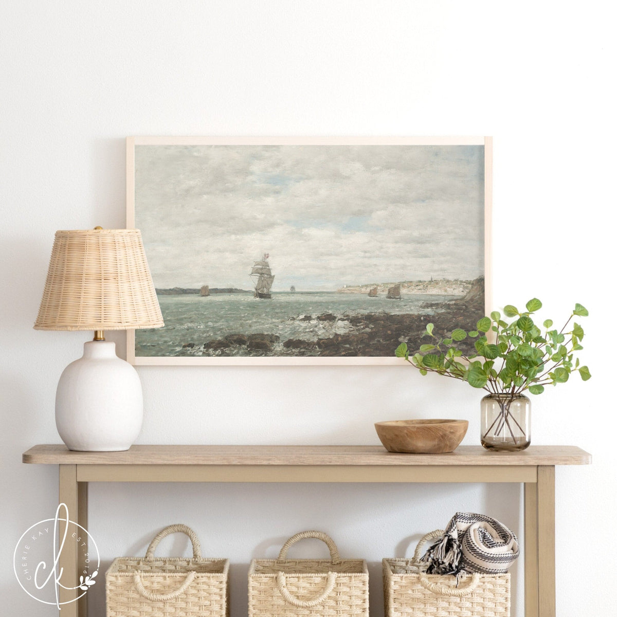 Coast Of Brittany | Landscape Painting | French Painting | Vintage Wall Art | Coastal Wall Art | Eugène Boudin