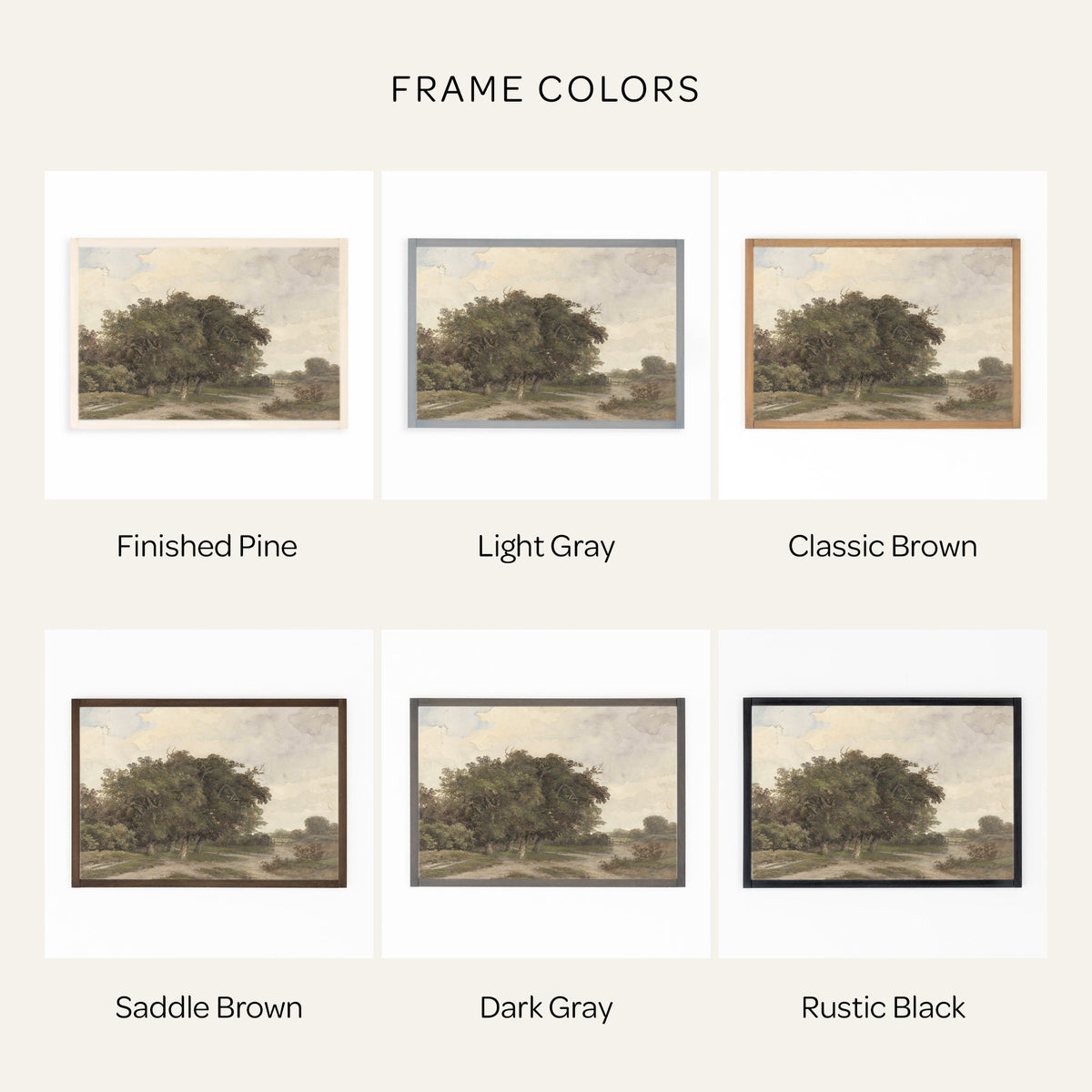 Countryside Painting | Vintage Tree Painting | Entryway Wall Art | Vintage Living Room Painting | Vintage Tree Art | W115